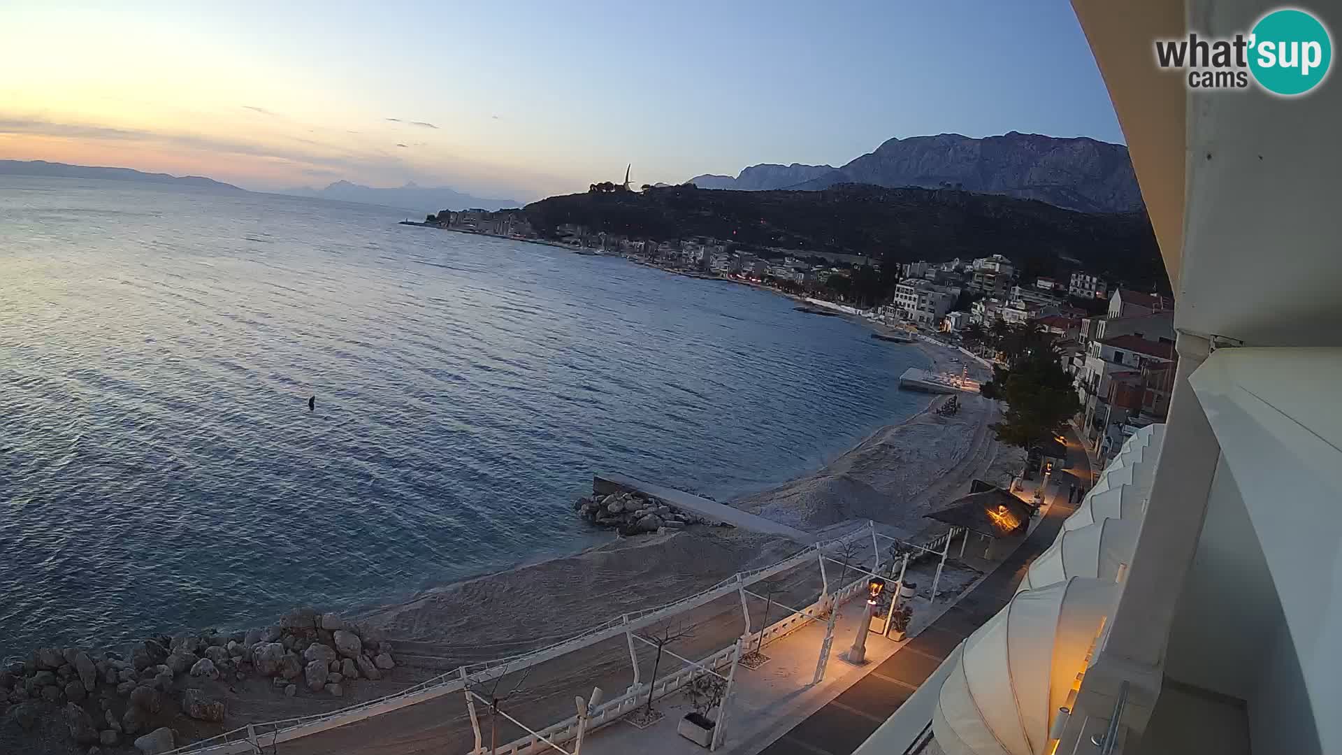 Panorama della spiaggia a Podgora