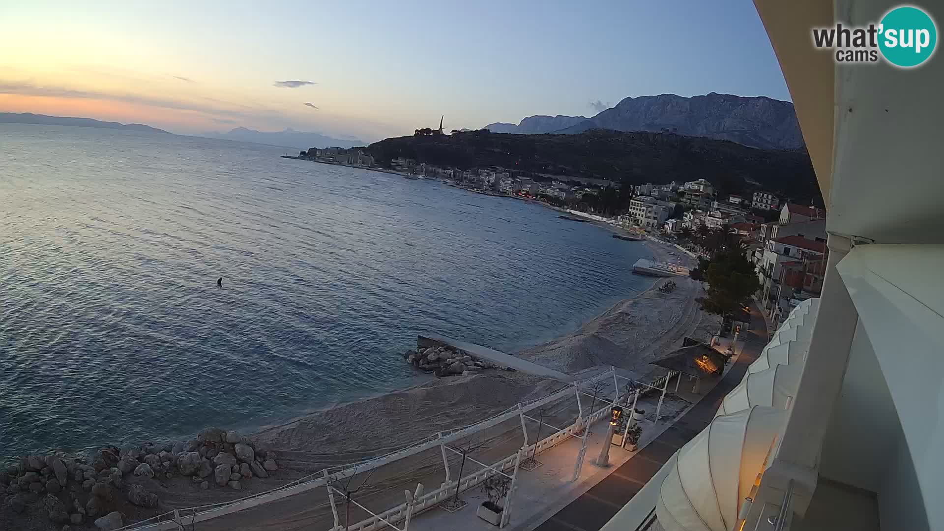 Vue de plage in Podgora