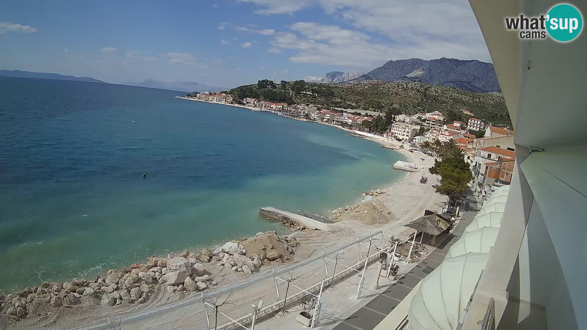 Panorama della spiaggia a Podgora
