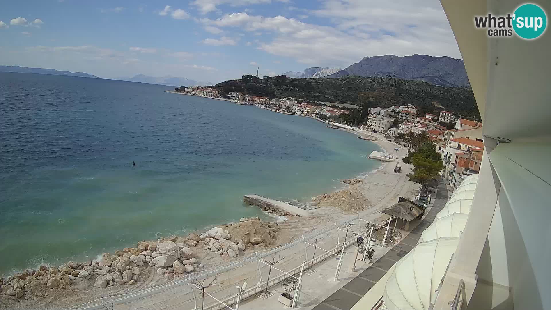 Vista de la playa in Podgora