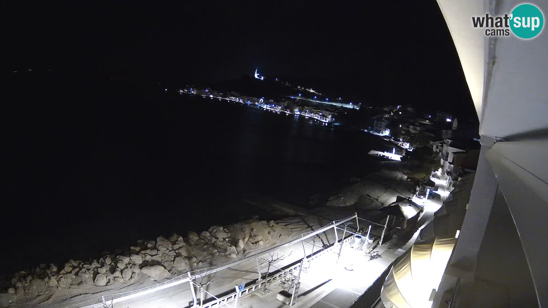 Vue de plage in Podgora