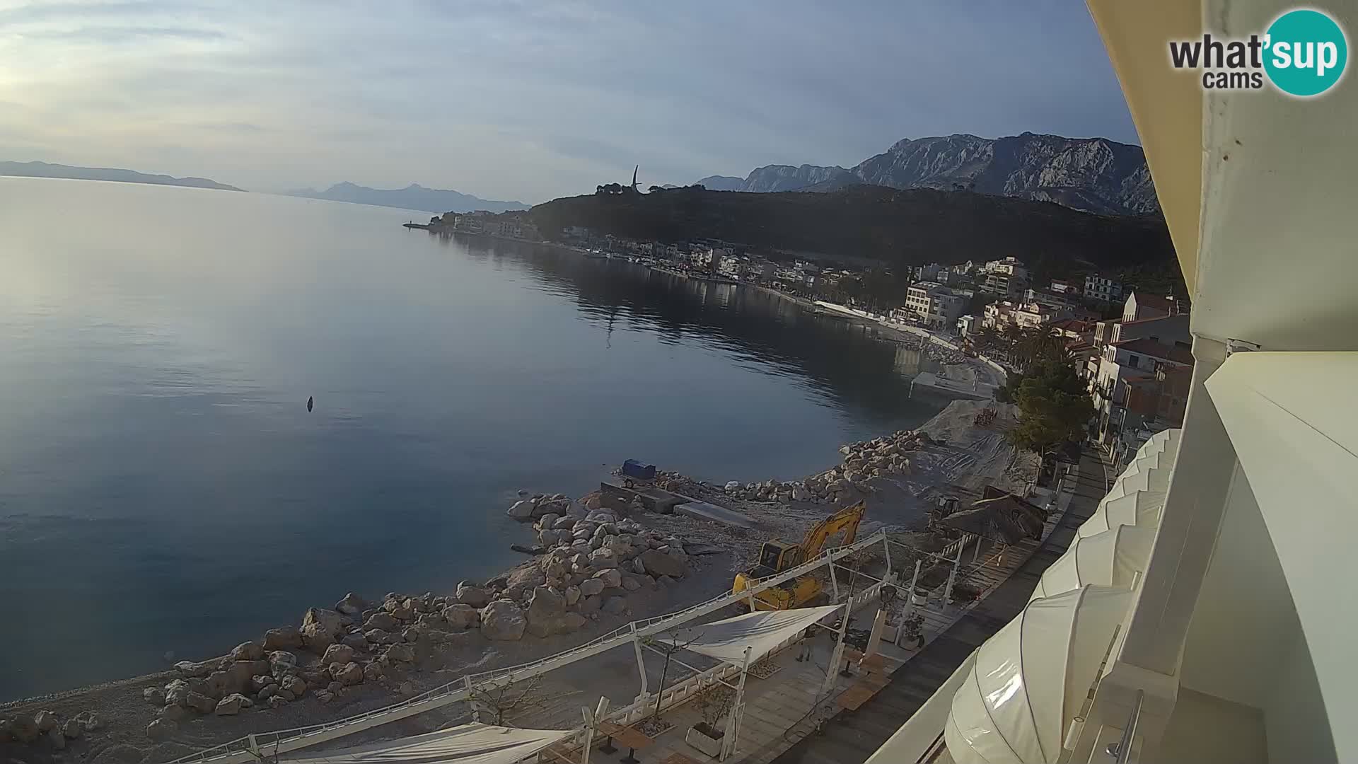 Panorama della spiaggia a Podgora