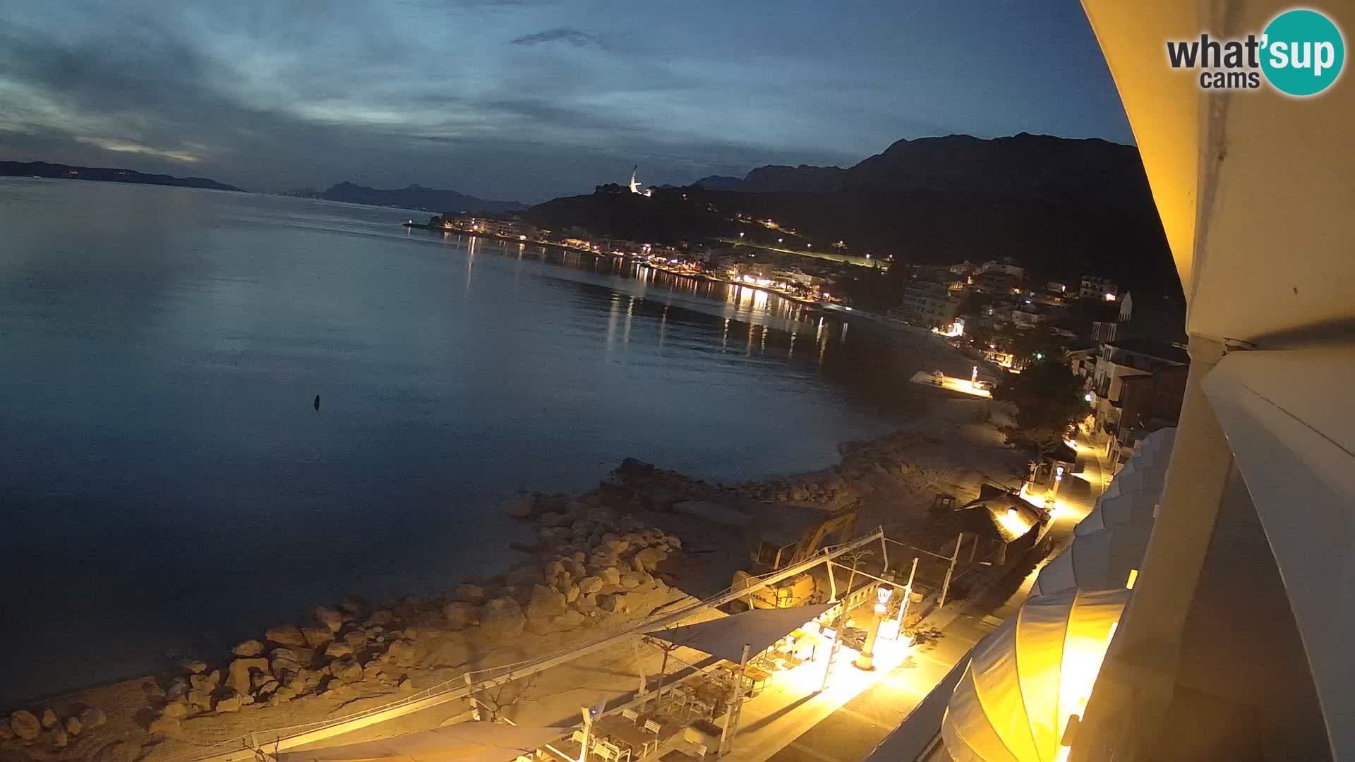 Panorama della spiaggia a Podgora