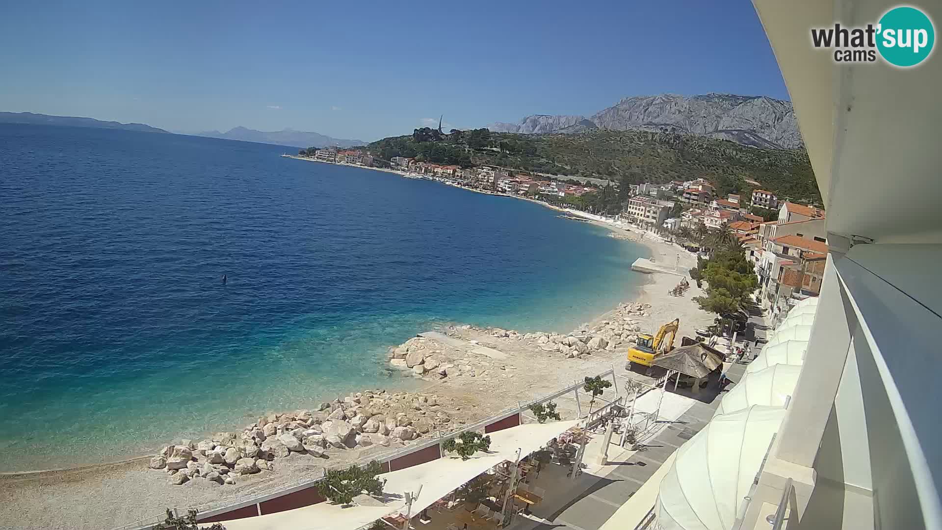 Panorama della spiaggia a Podgora