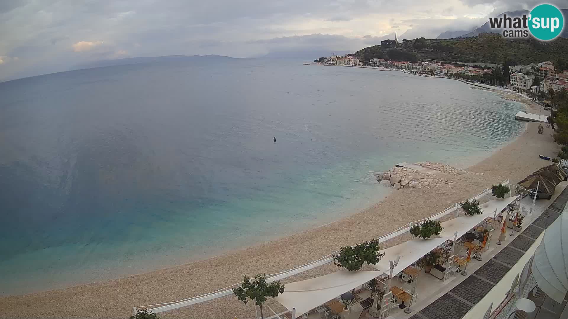 Razgled na plažo v Podgori