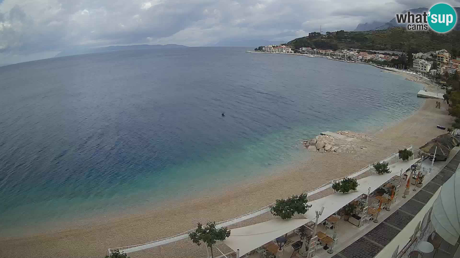 Panorama della spiaggia a Podgora