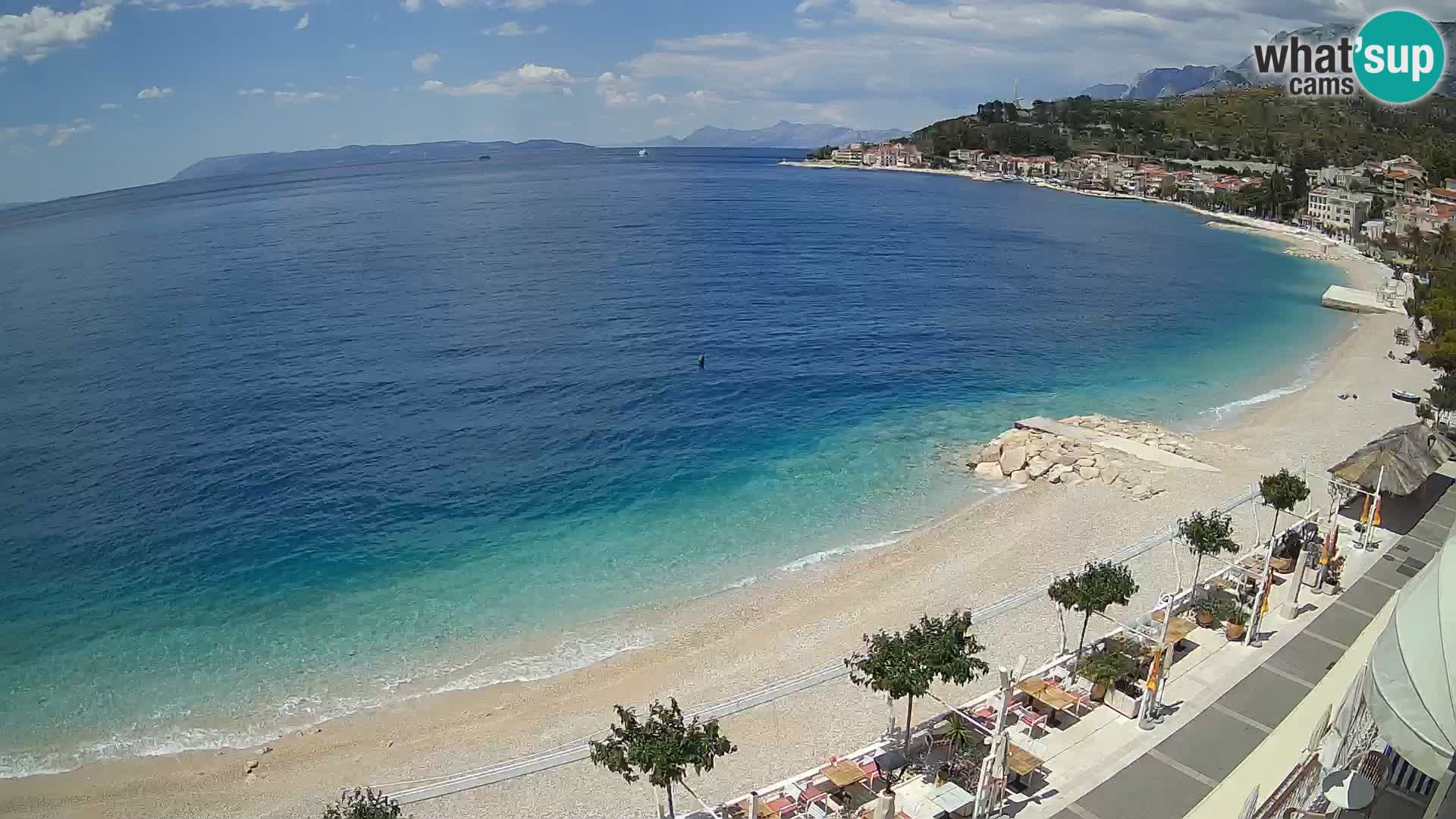 Razgled na plažo v Podgori