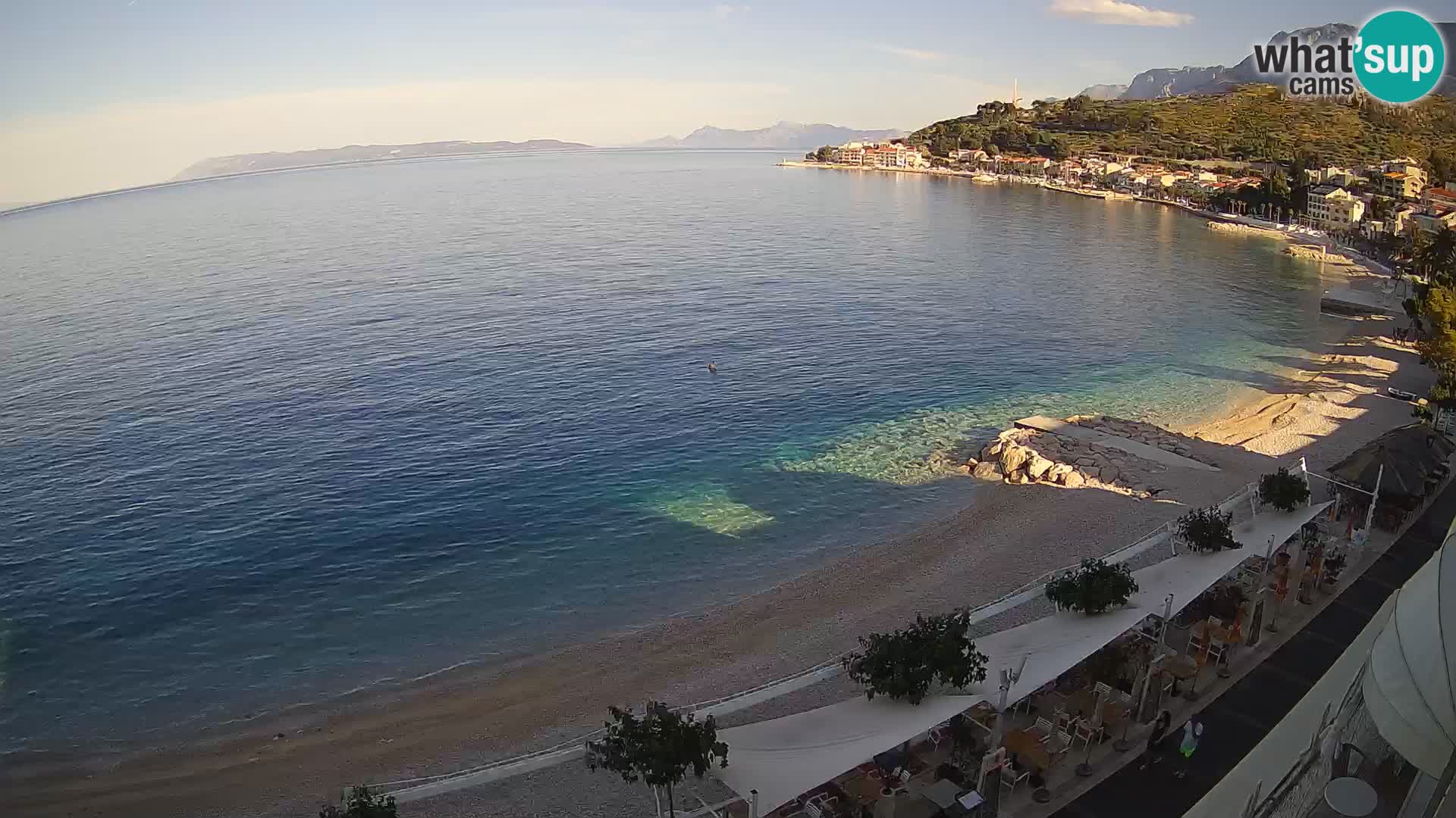 Vue de plage in Podgora