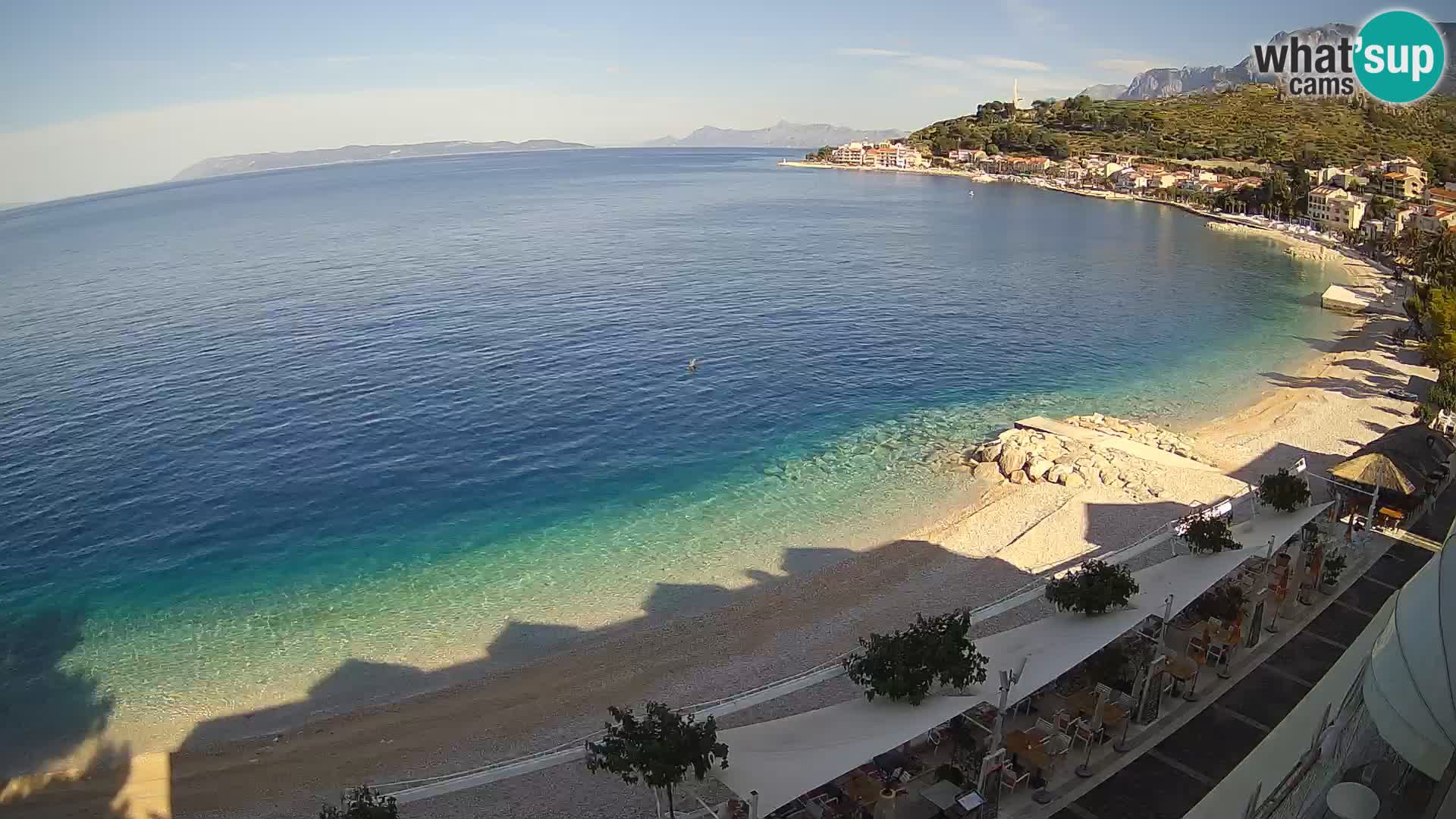 Vue de plage in Podgora