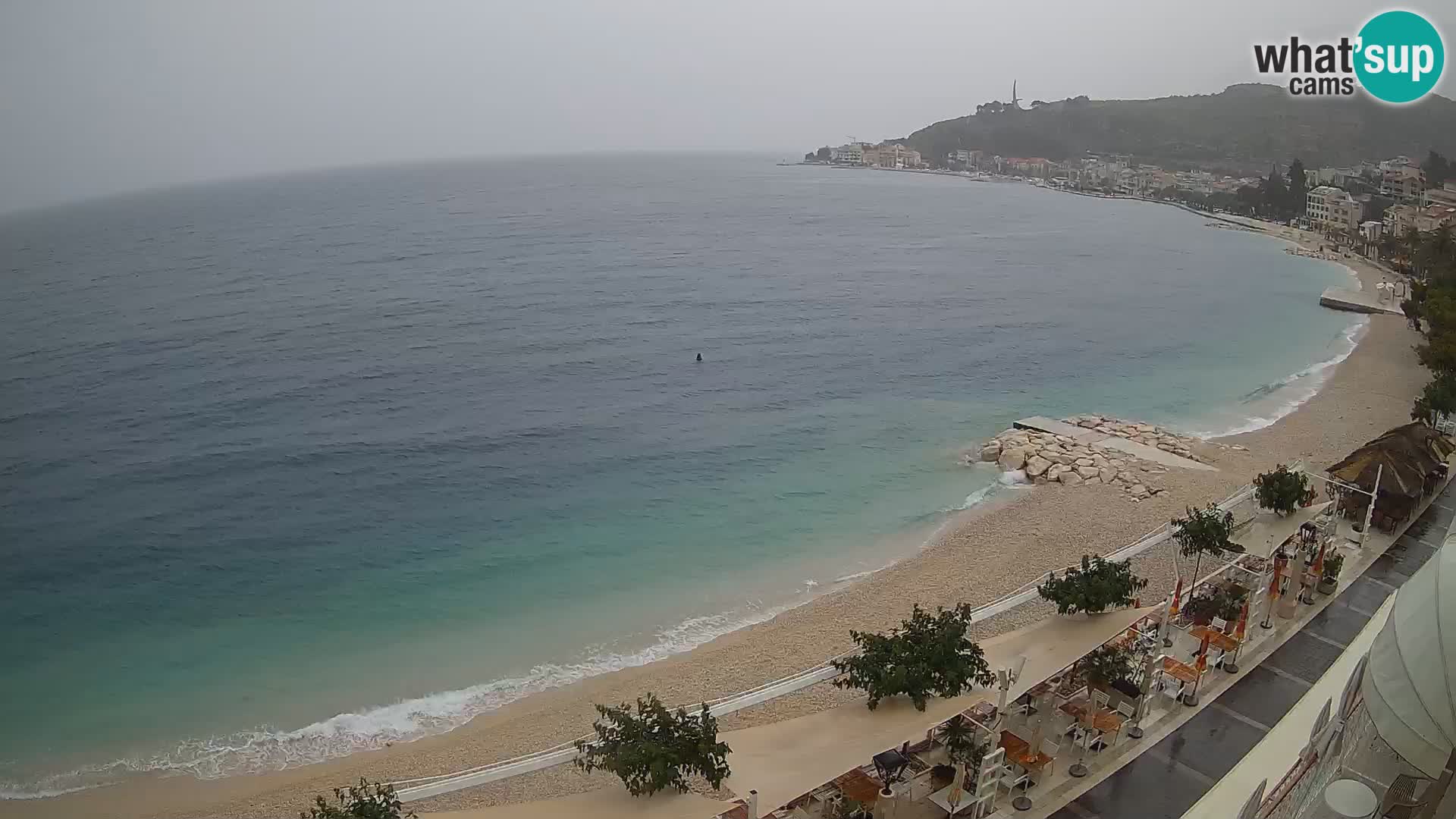 Vista de la playa in Podgora