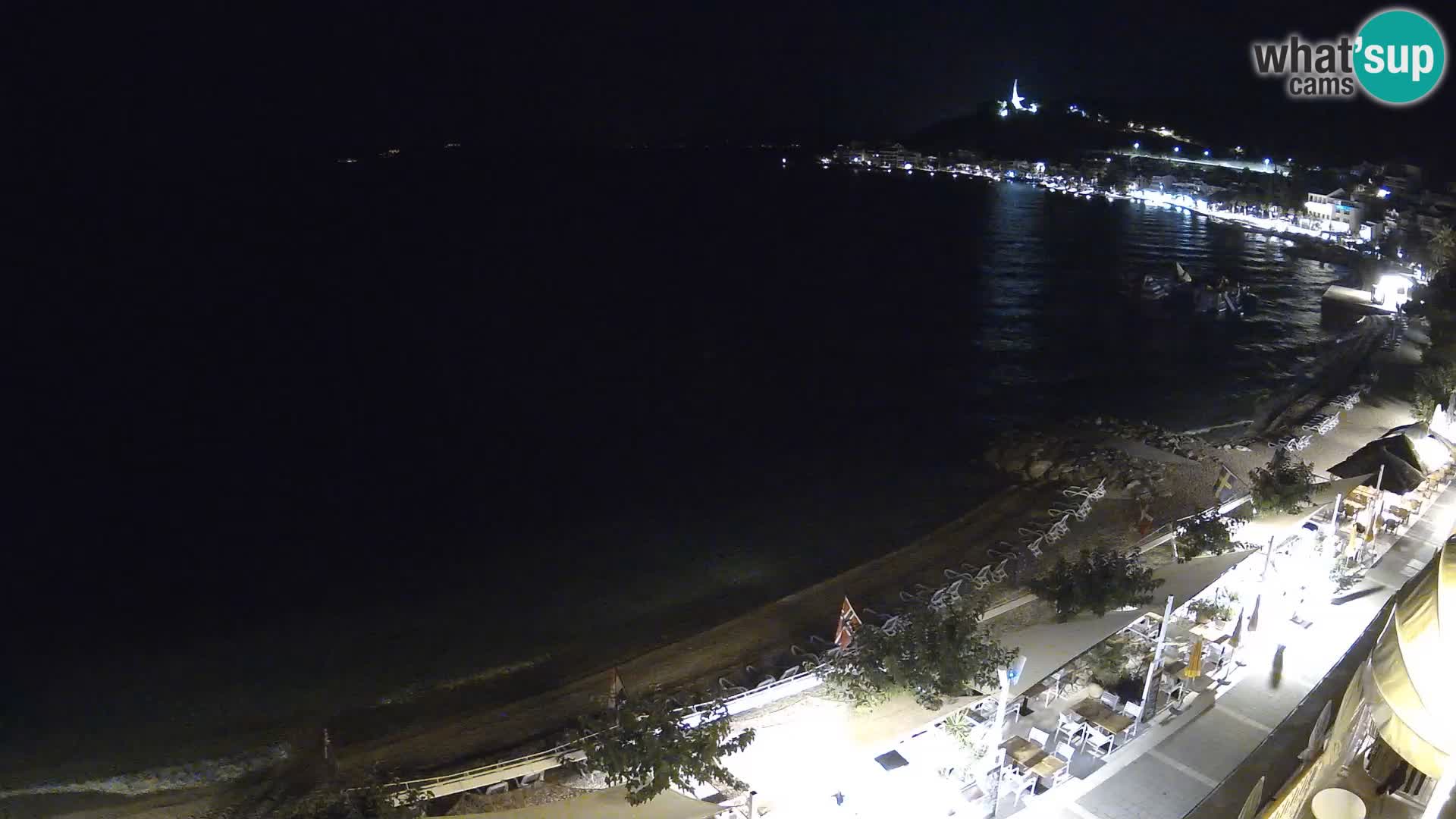 Vue de plage in Podgora