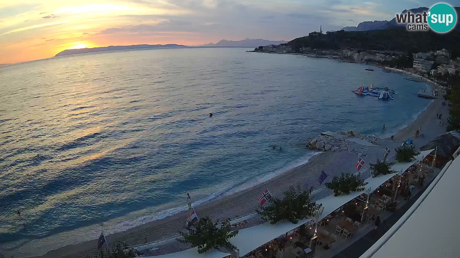 Vue de plage in Podgora
