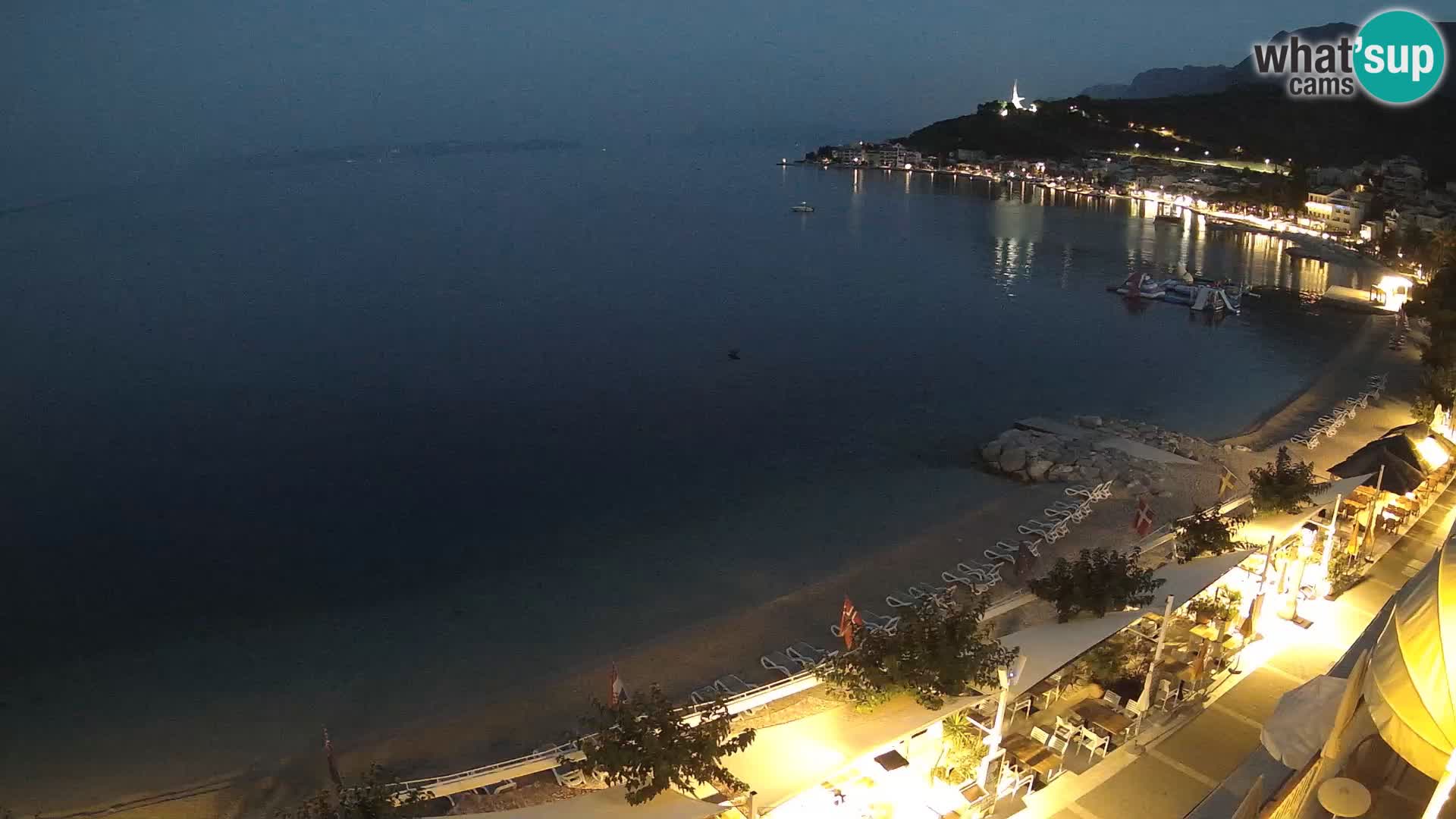 Vue de plage in Podgora