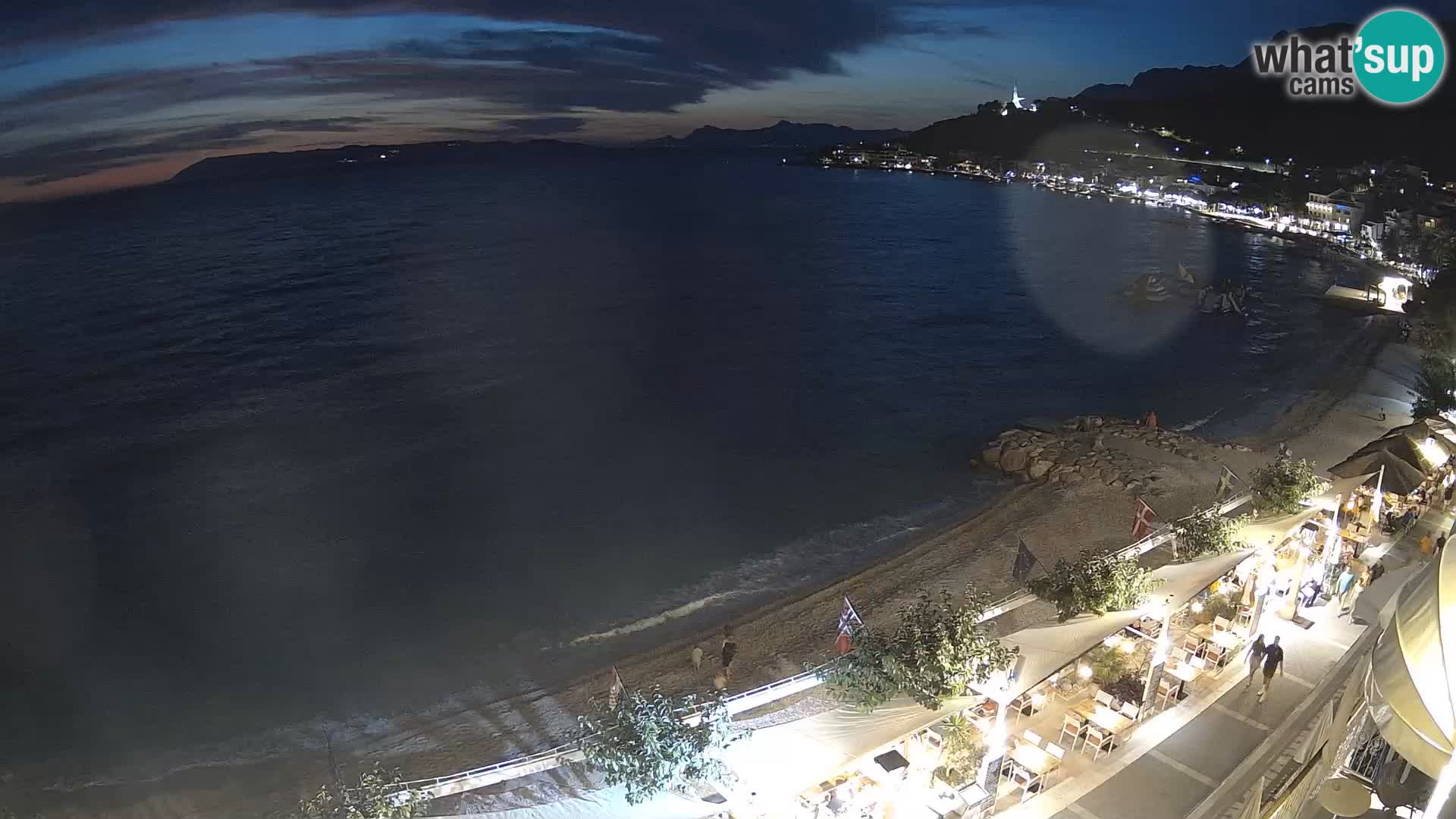 Panorama della spiaggia a Podgora