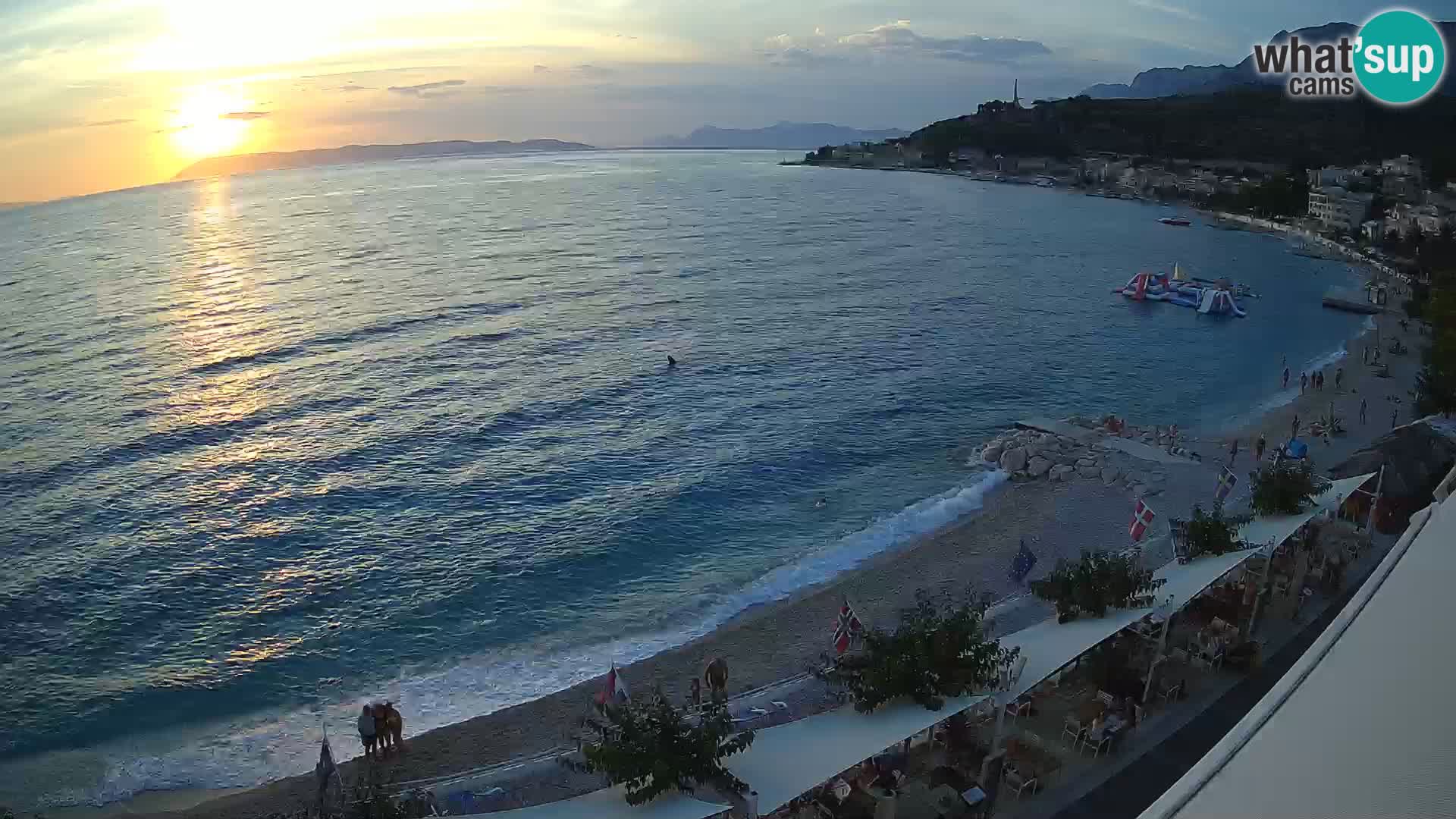 Vista de la playa in Podgora