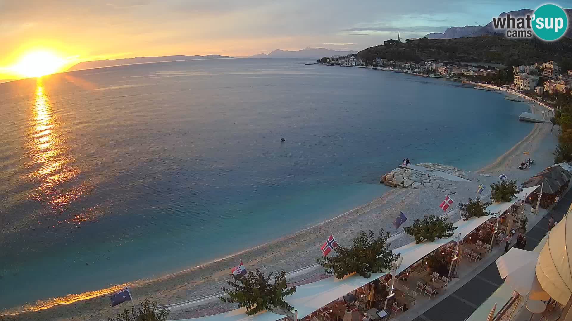 Podgora webcam – panorama beach – Dalmatia – Croatia