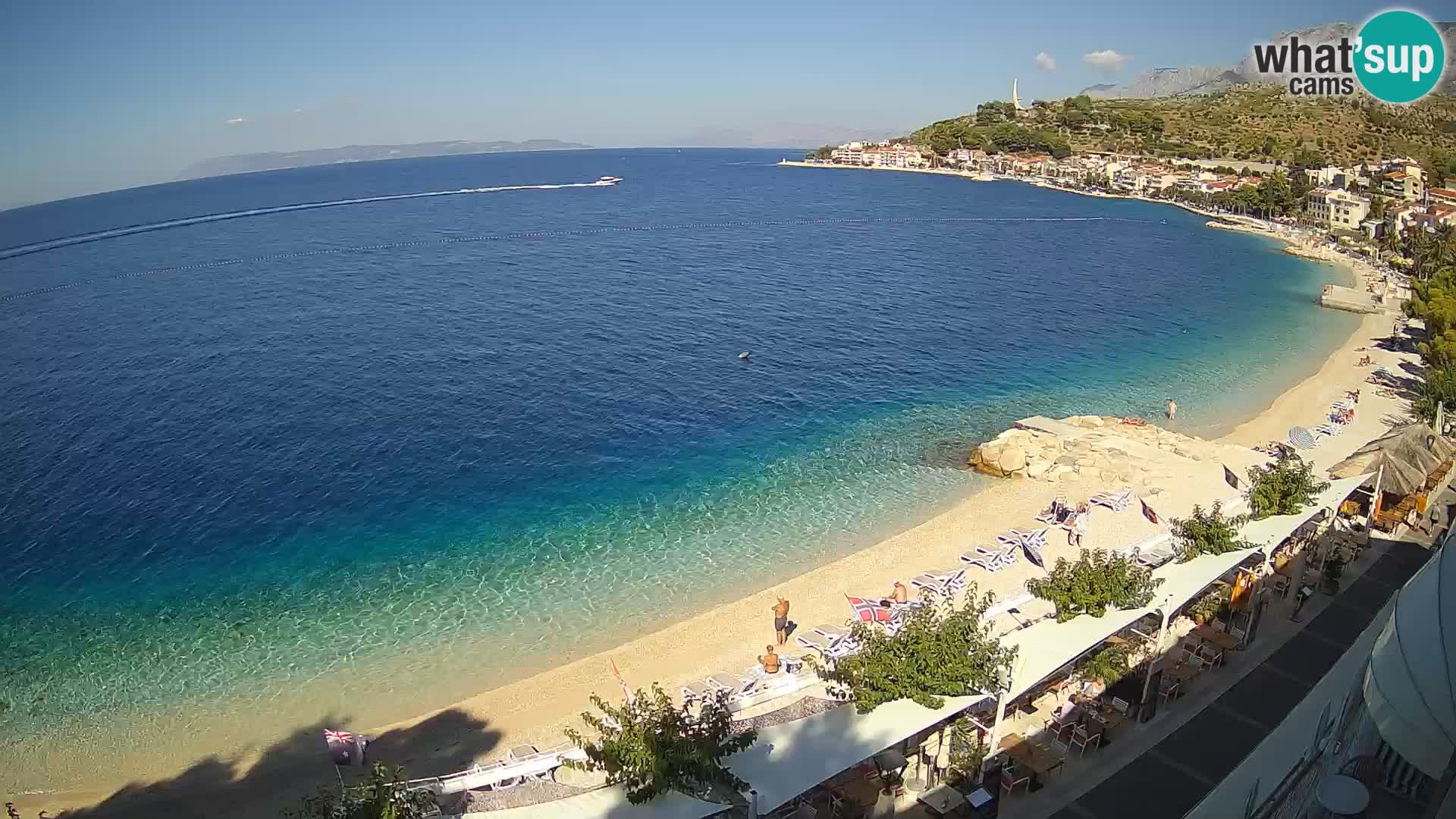 Vue de plage in Podgora