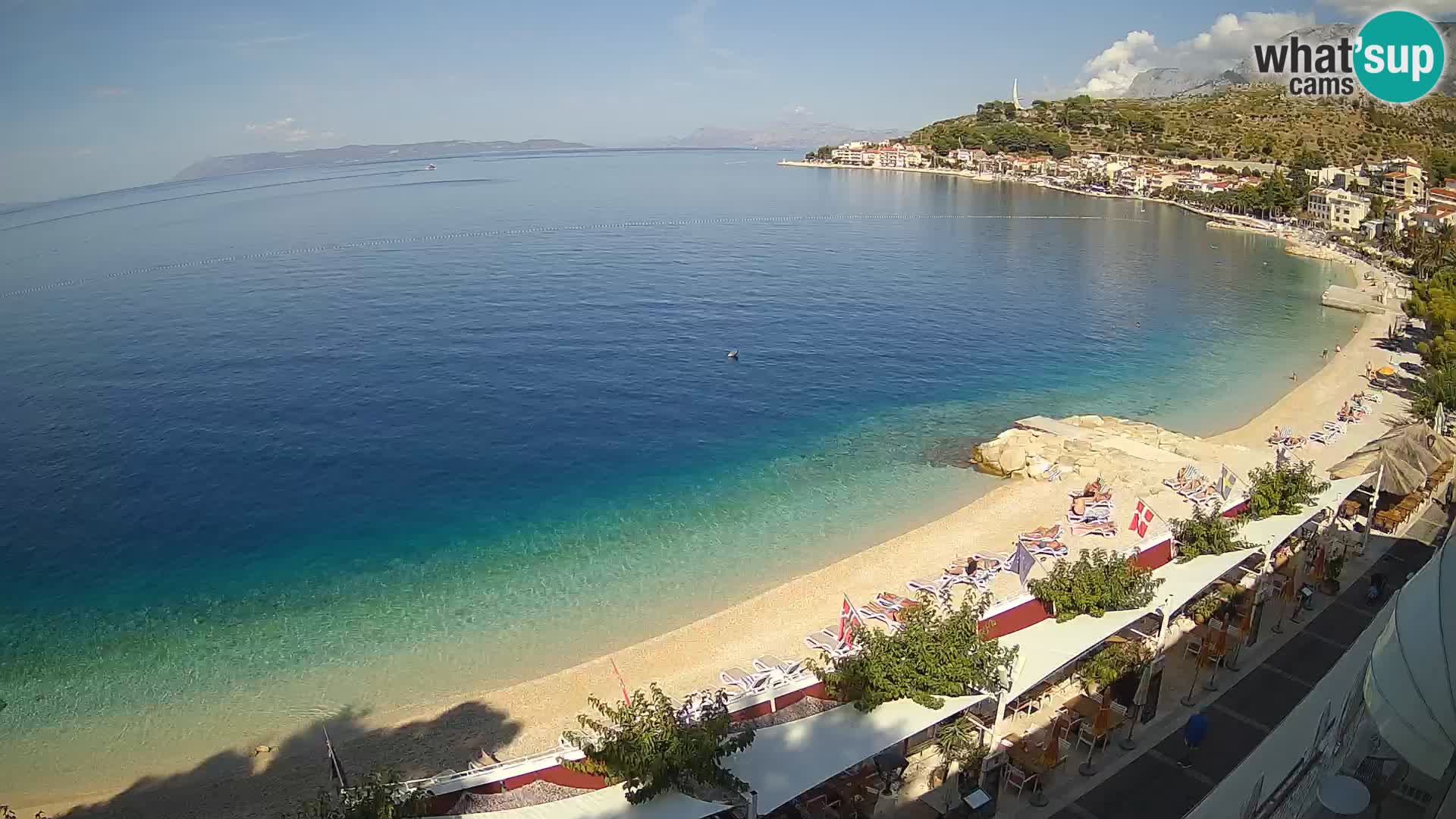 Podgora webcam – panorama beach – Dalmatia – Croatia