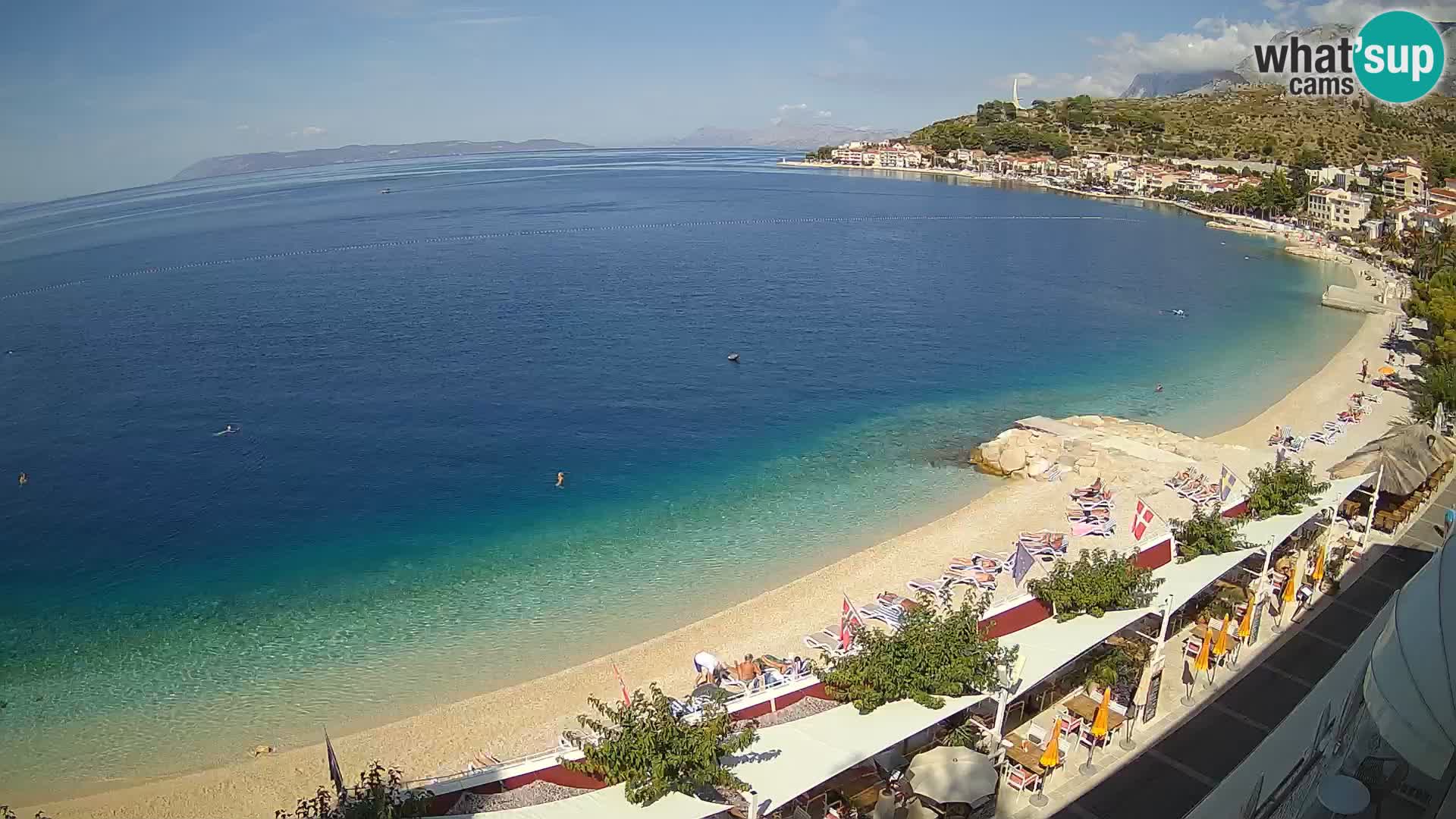 Panorama della spiaggia a Podgora