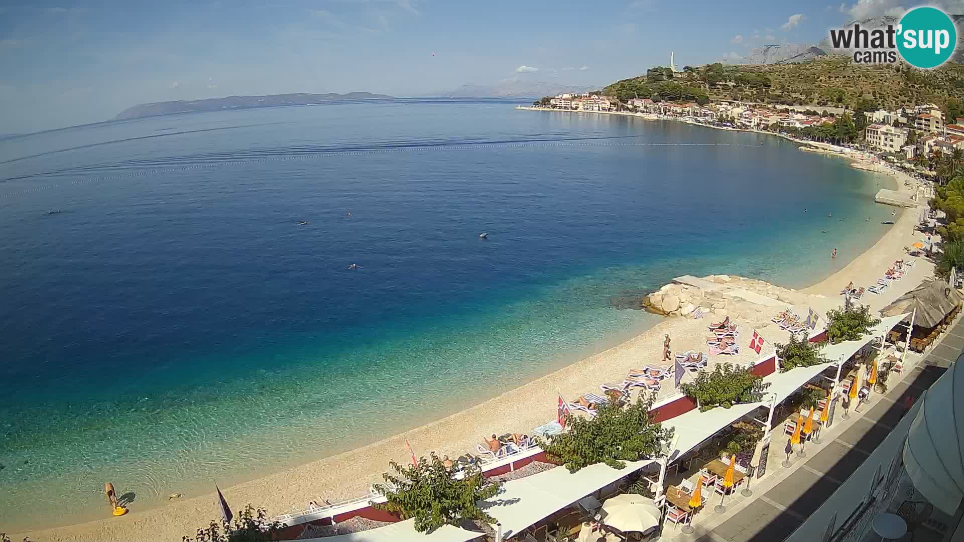 Vista de la playa in Podgora