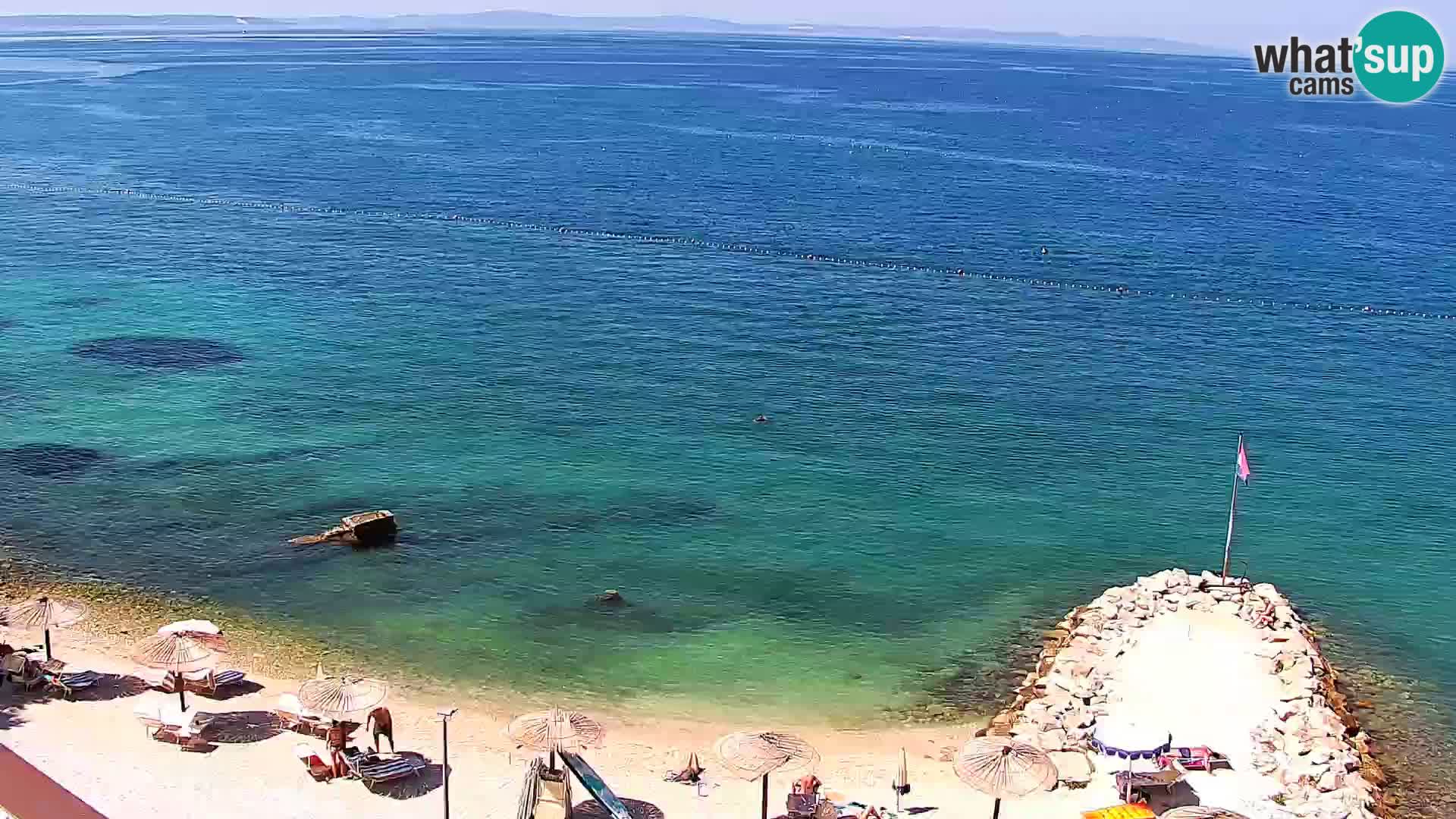 Spletna kamera Plaža Podstrana – Pogled v živo