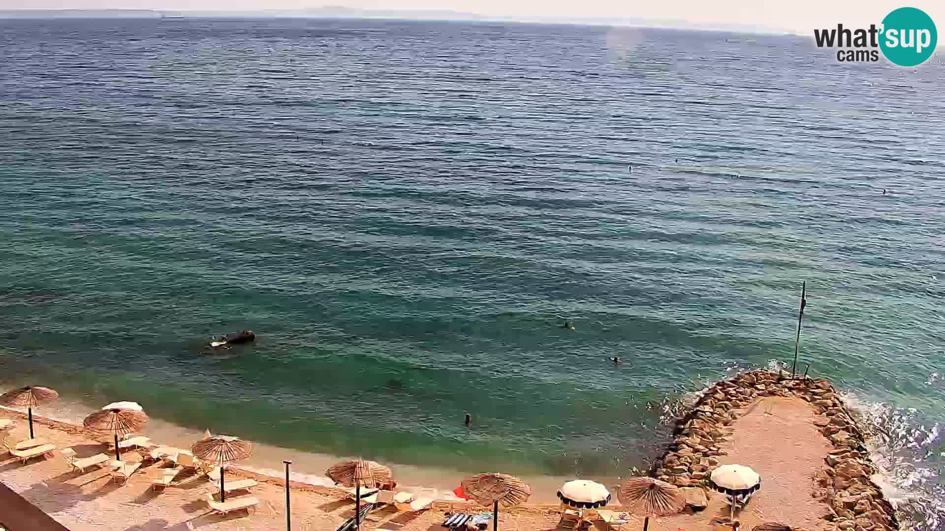 Spletna kamera Plaža Podstrana – Pogled v živo