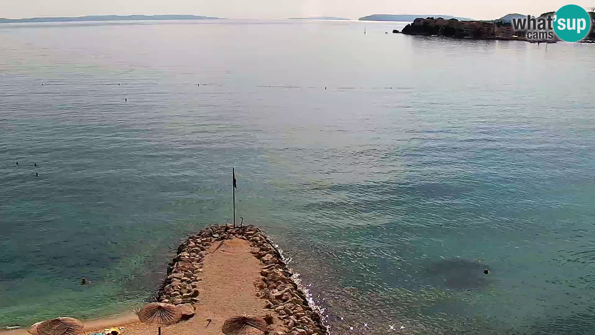 Web kamera Plaža Podstrana – Pogled uživo