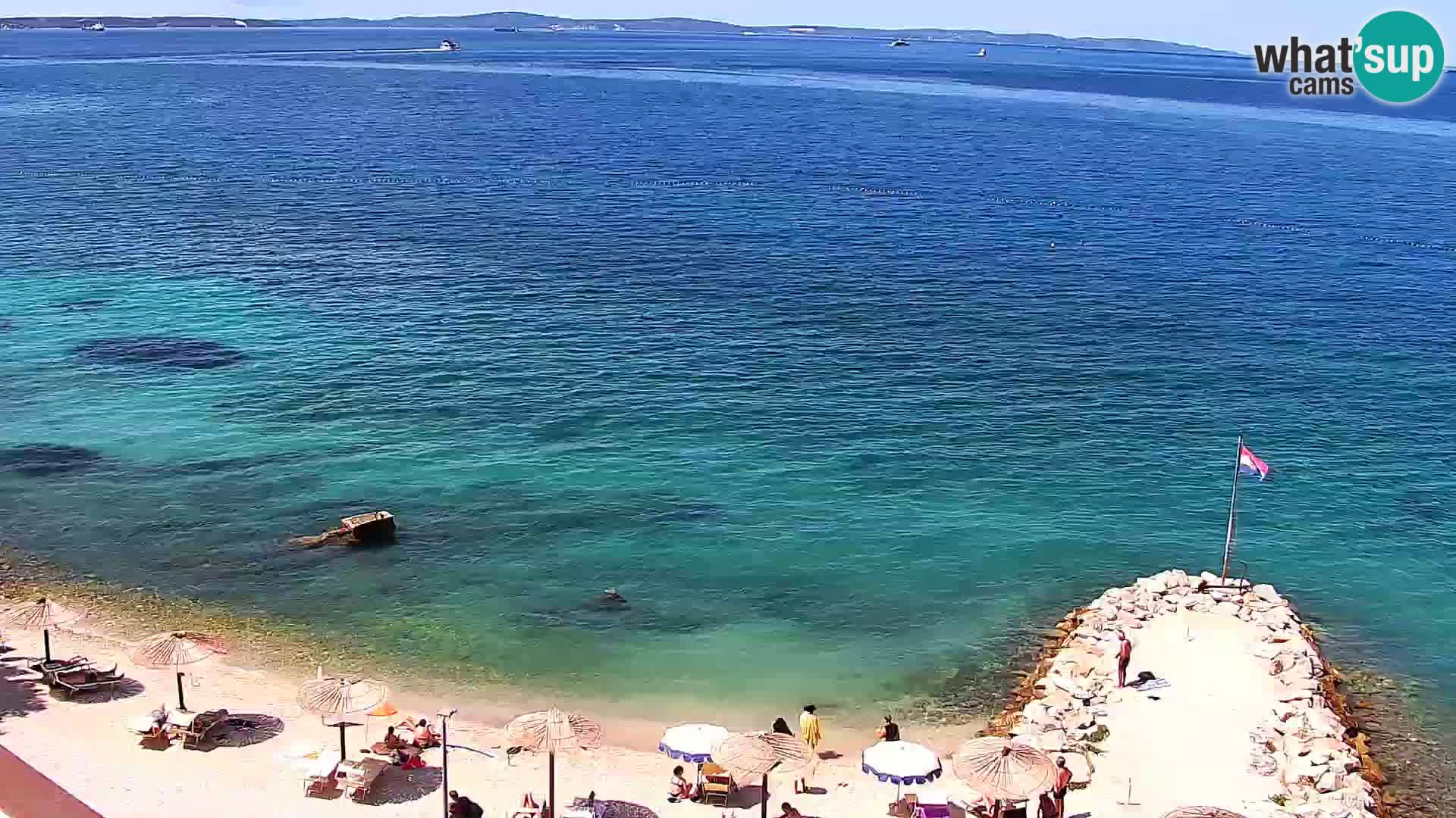 Spletna kamera Plaža Podstrana – Pogled v živo