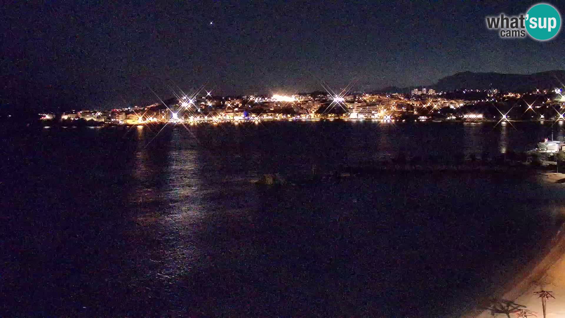 Spletna kamera Plaža Podstrana – Pogled v živo