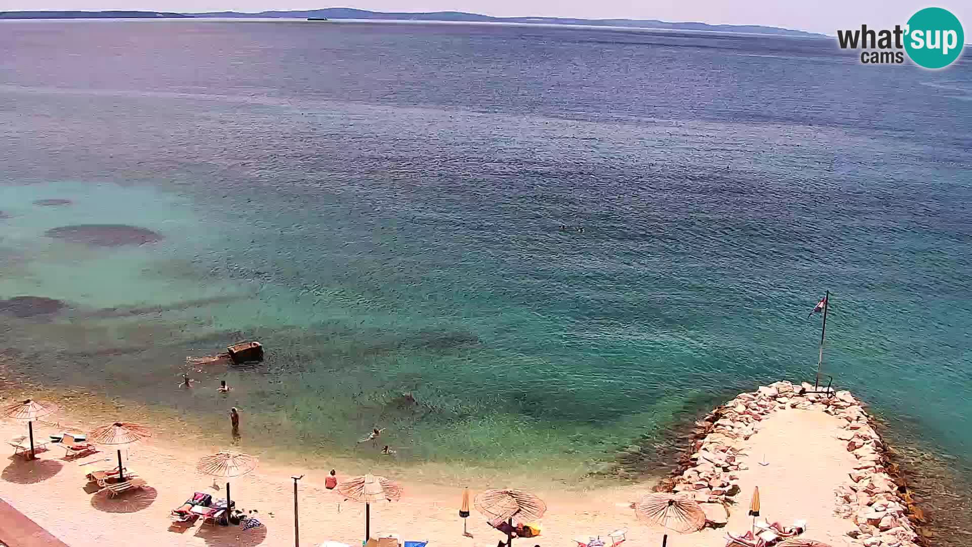 Spletna kamera Plaža Podstrana – Pogled v živo