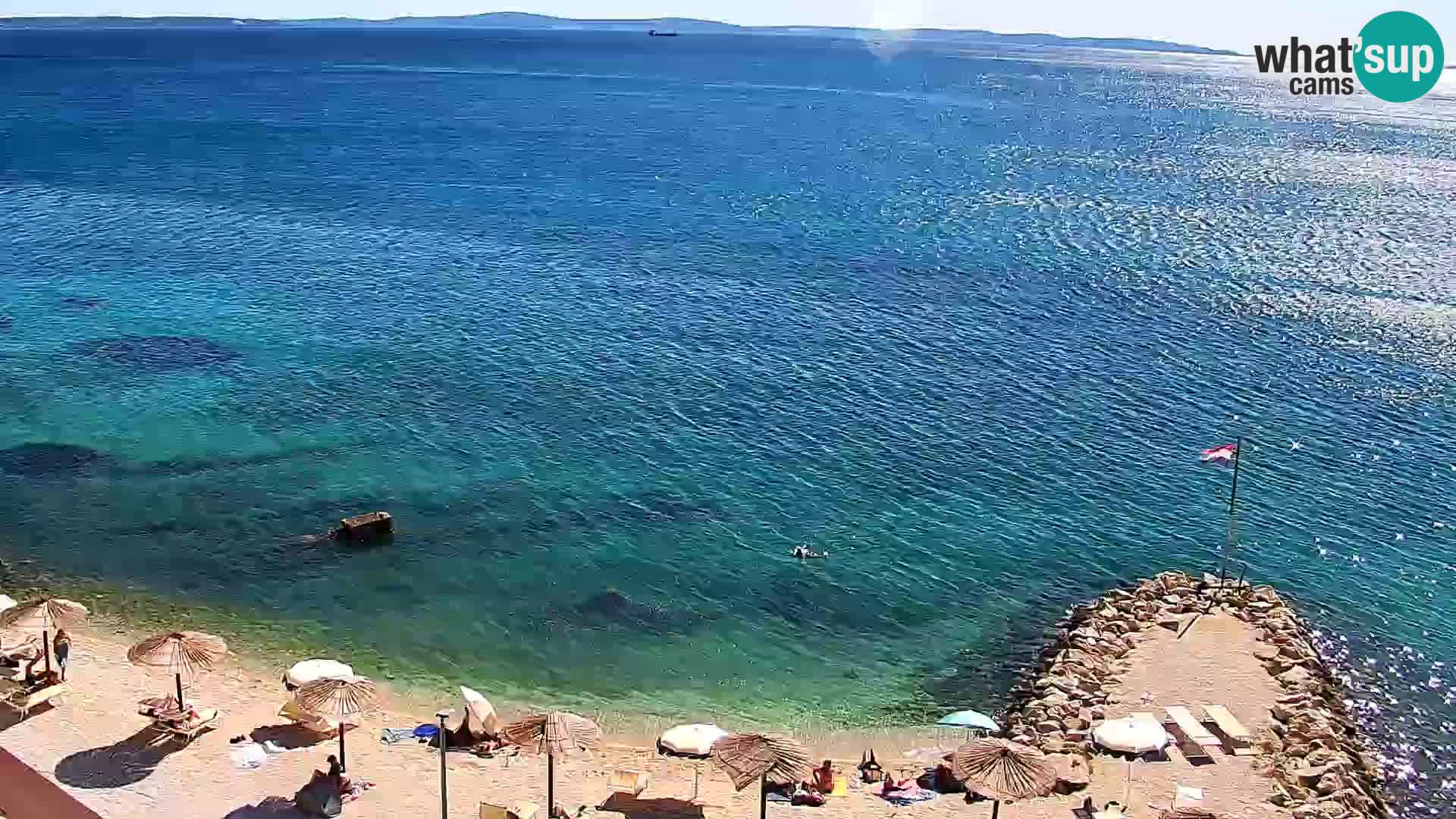 Spletna kamera Plaža Podstrana – Pogled v živo