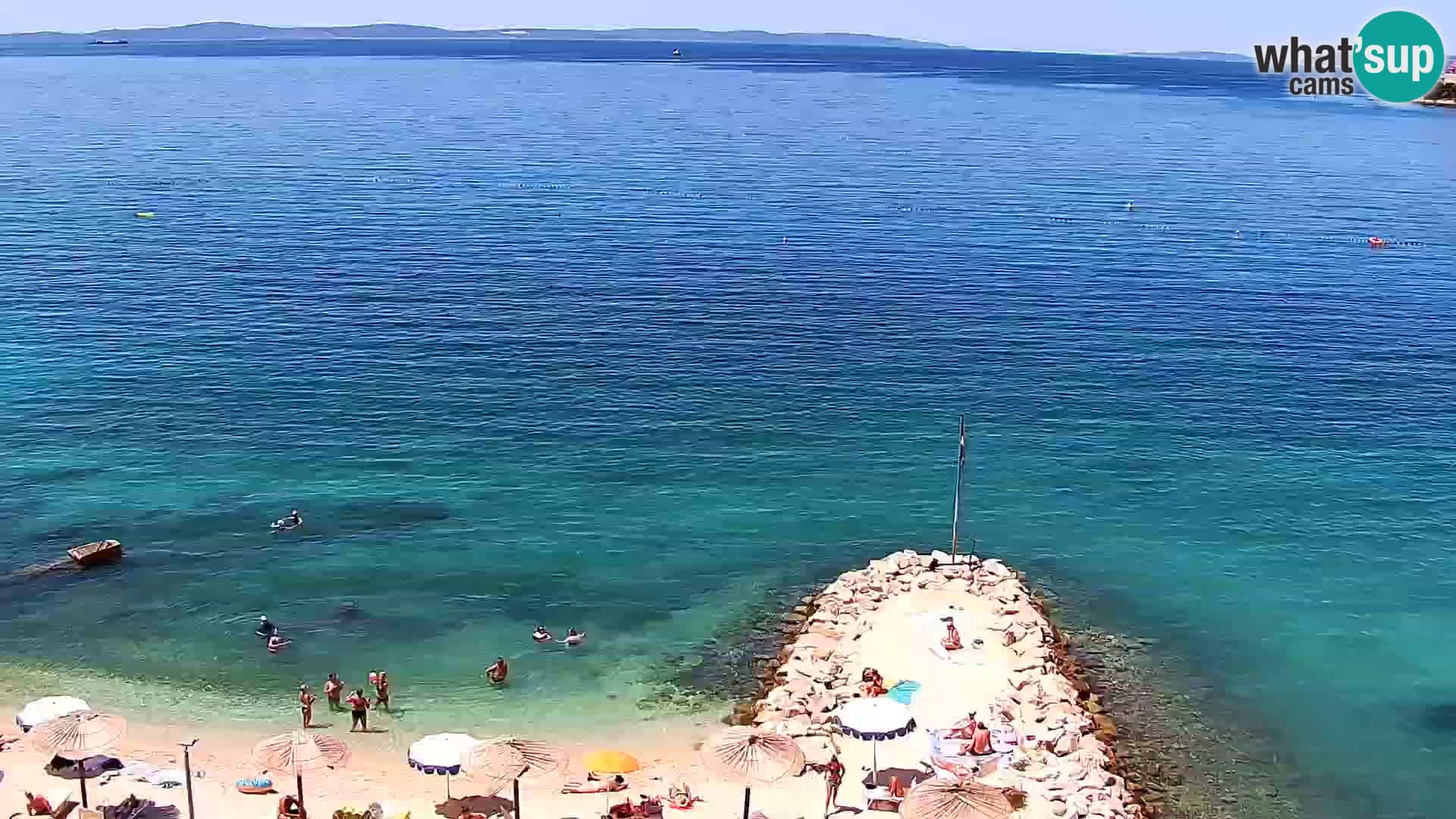 Spletna kamera Plaža Podstrana – Pogled v živo