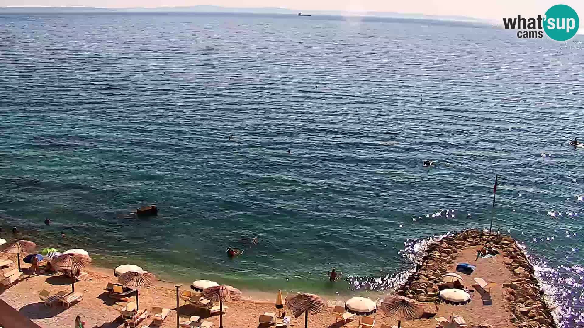 Spletna kamera Plaža Podstrana – Pogled v živo