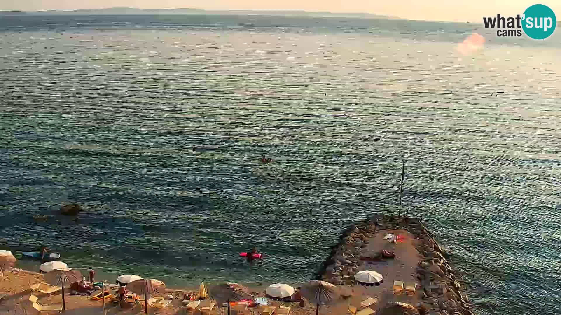 Web kamera Plaža Podstrana – Pogled uživo