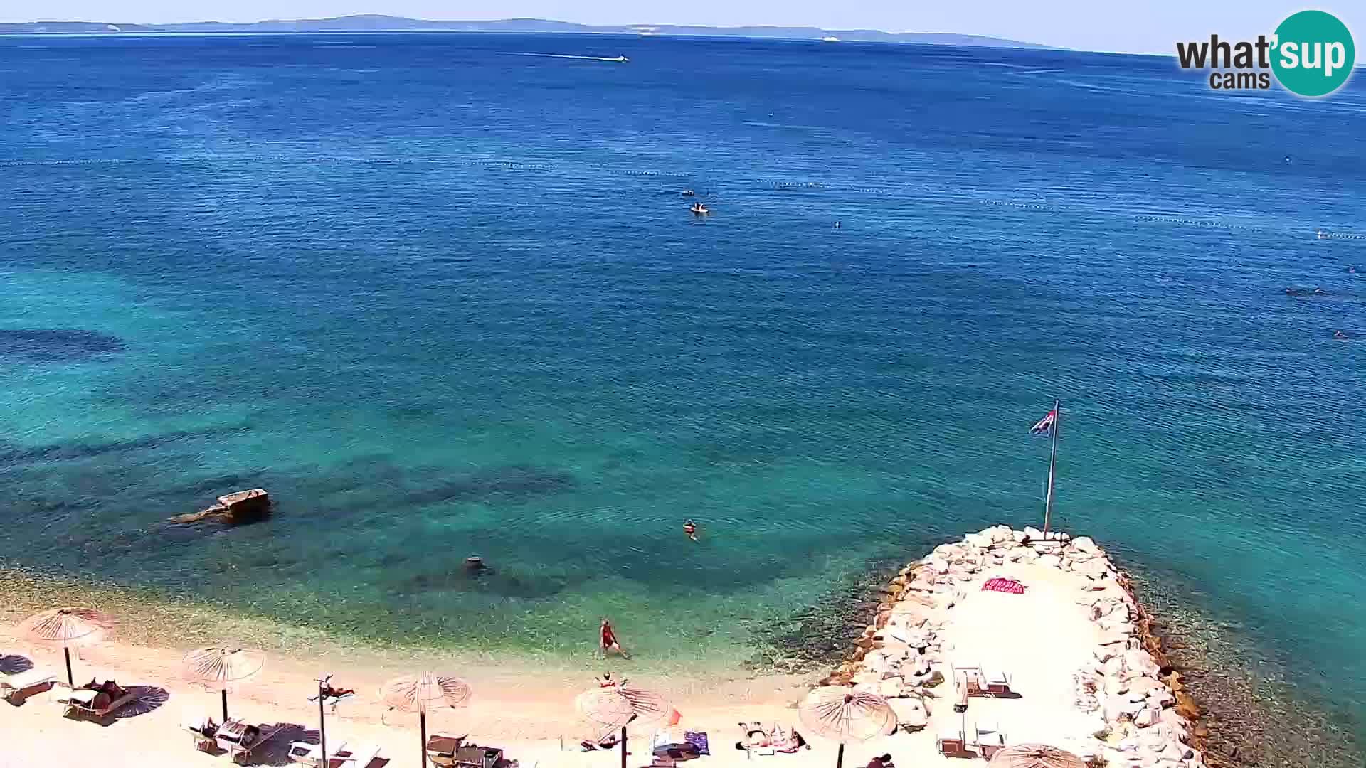 Web kamera Plaža Podstrana – Pogled uživo