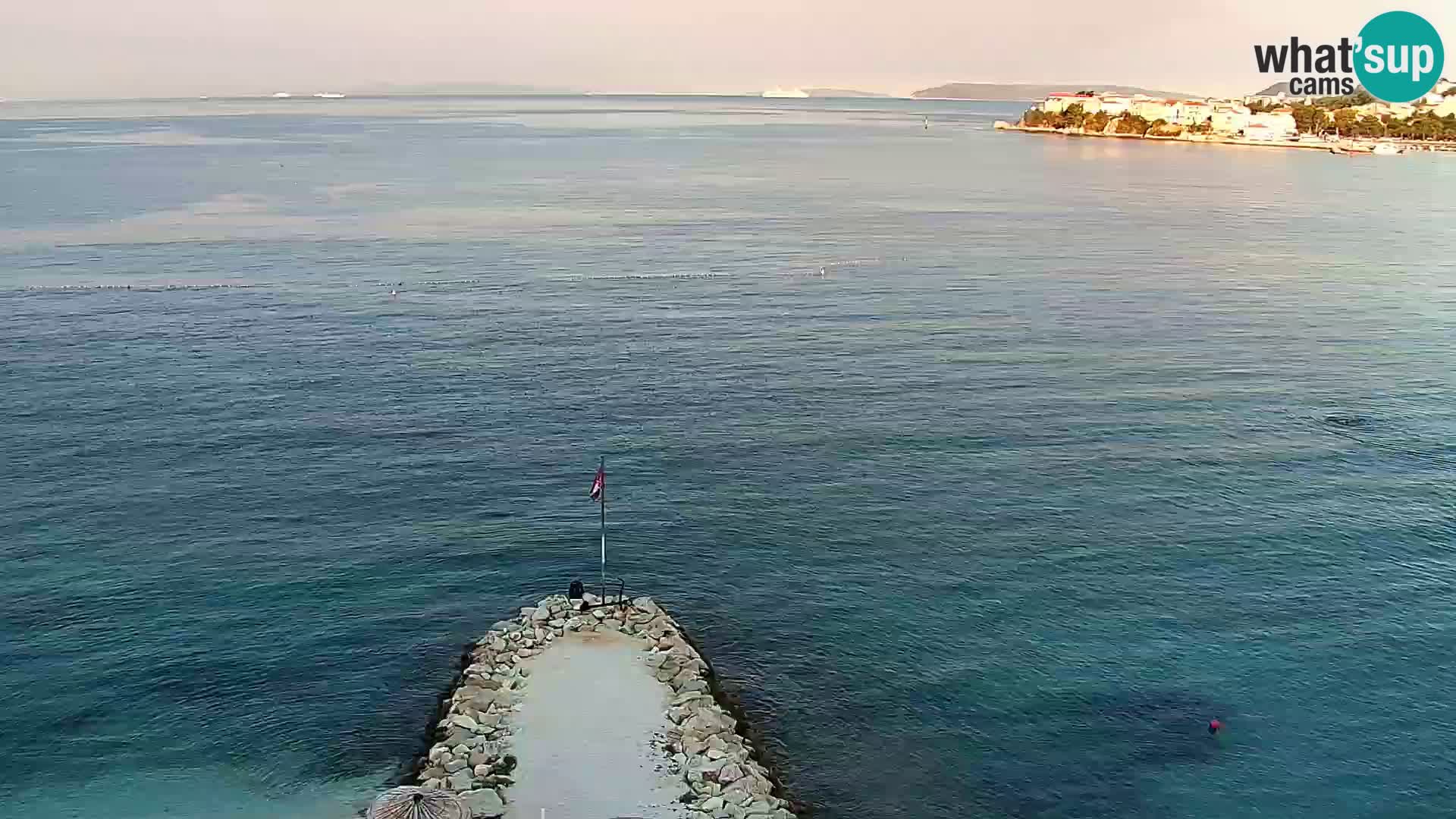 Web kamera Plaža Podstrana – Pogled uživo