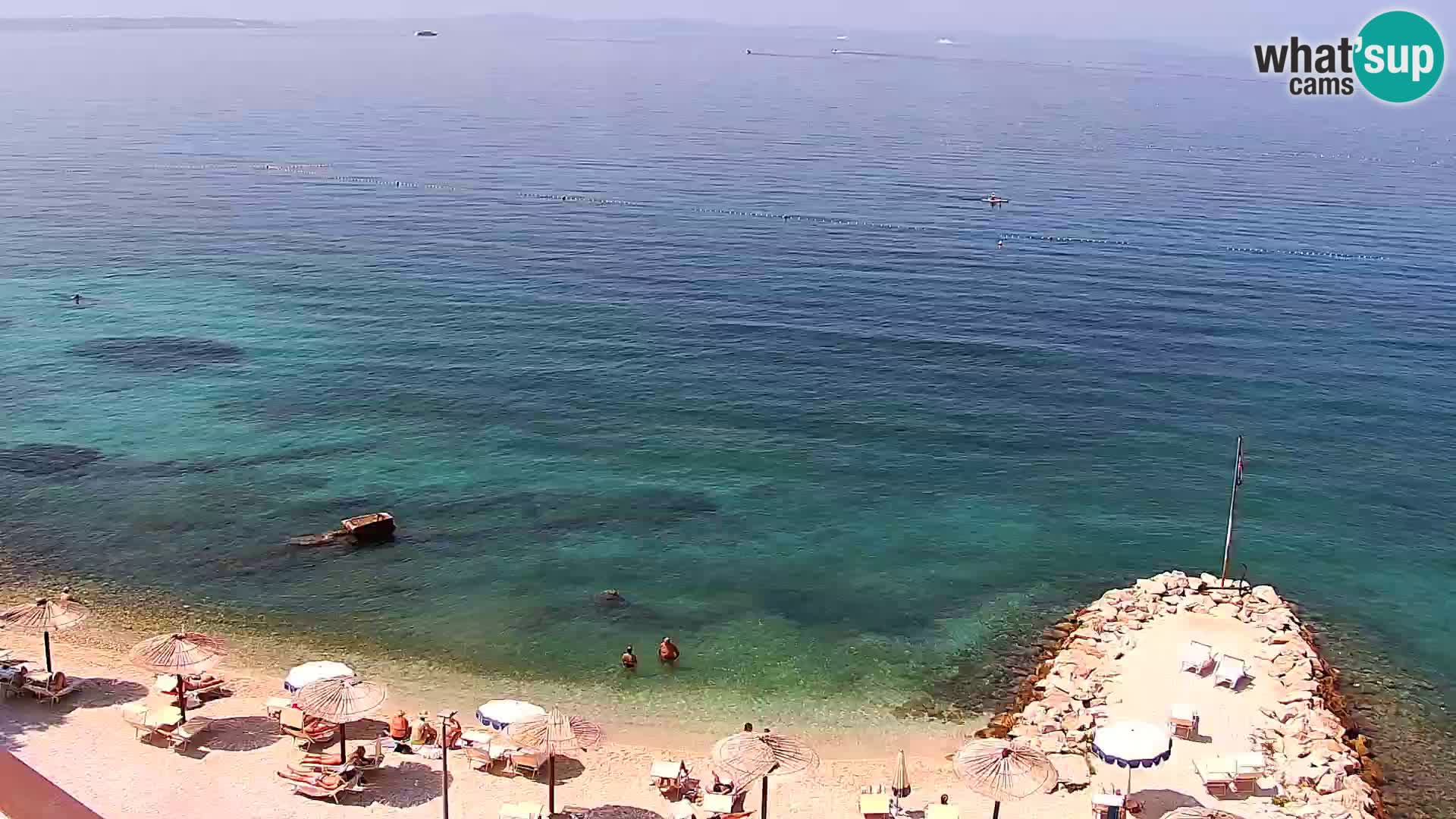 Spletna kamera Plaža Podstrana – Pogled v živo