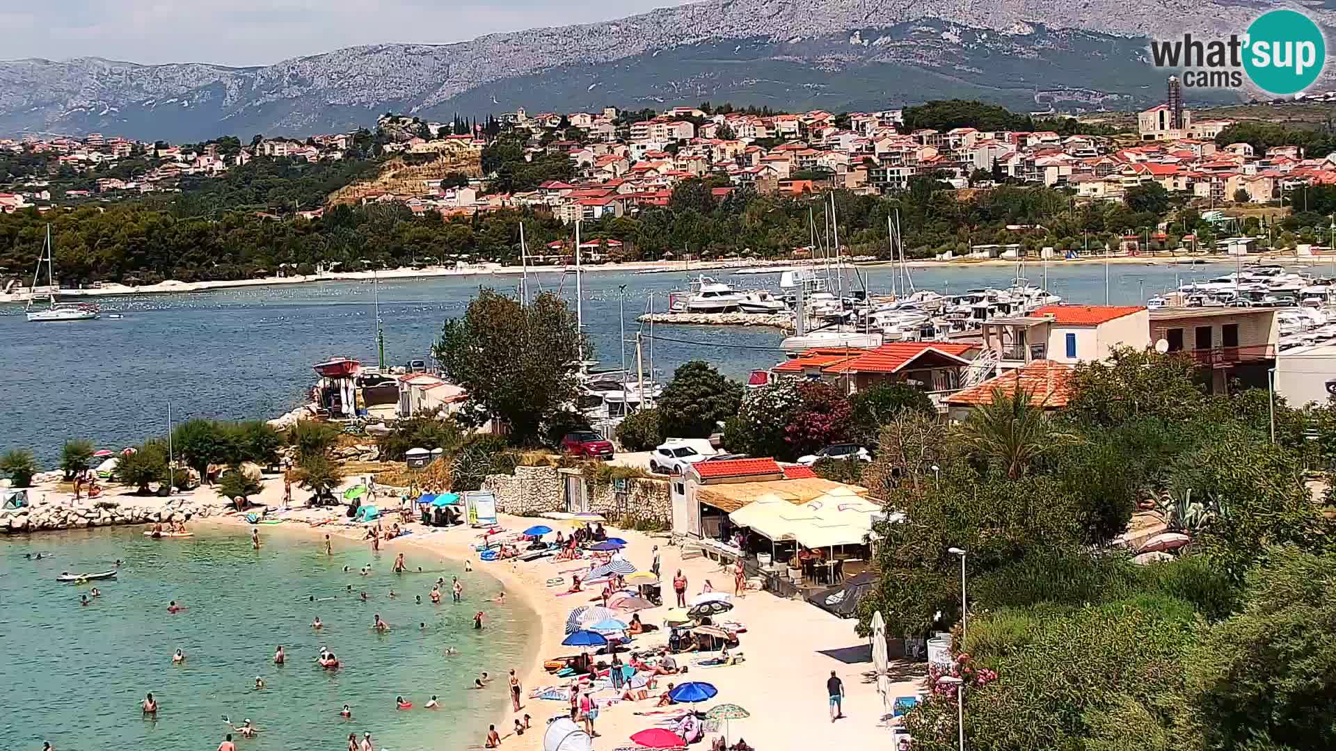 Spletna kamera Plaža Podstrana – Pogled v živo