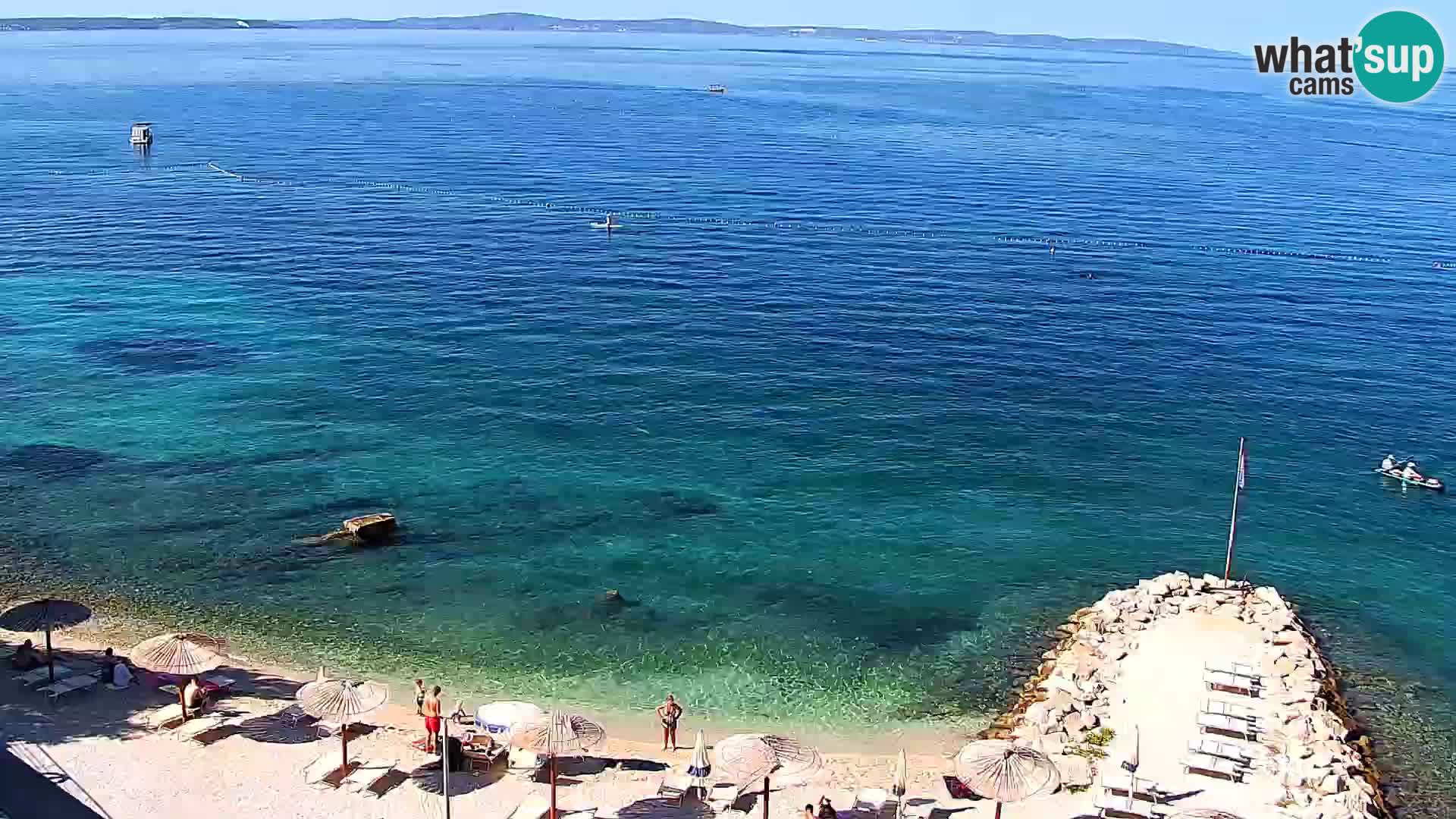 Spletna kamera Plaža Podstrana – Pogled v živo