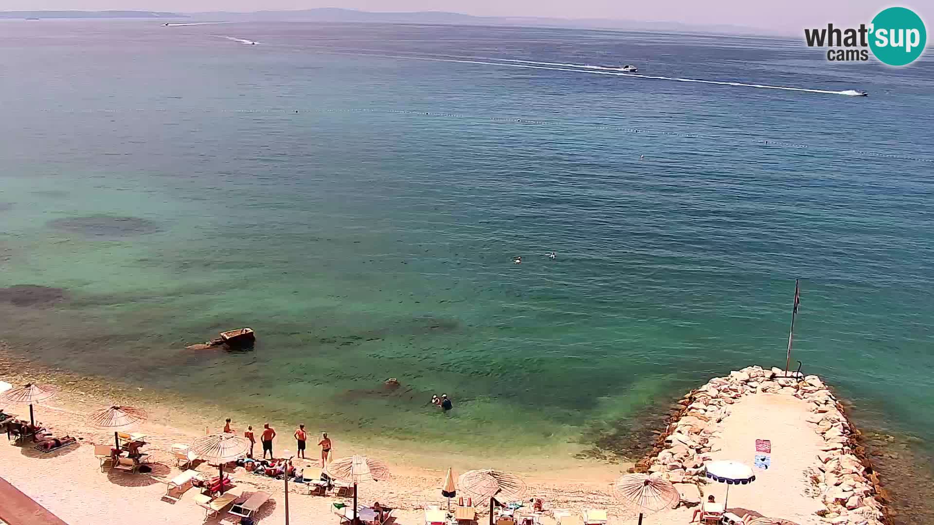 Spletna kamera Plaža Podstrana – Pogled v živo