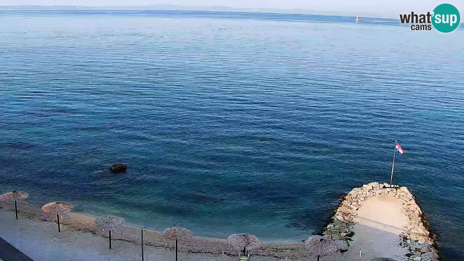 Webcam plage de Podstrana – Vue en direct depuis Hotel Split