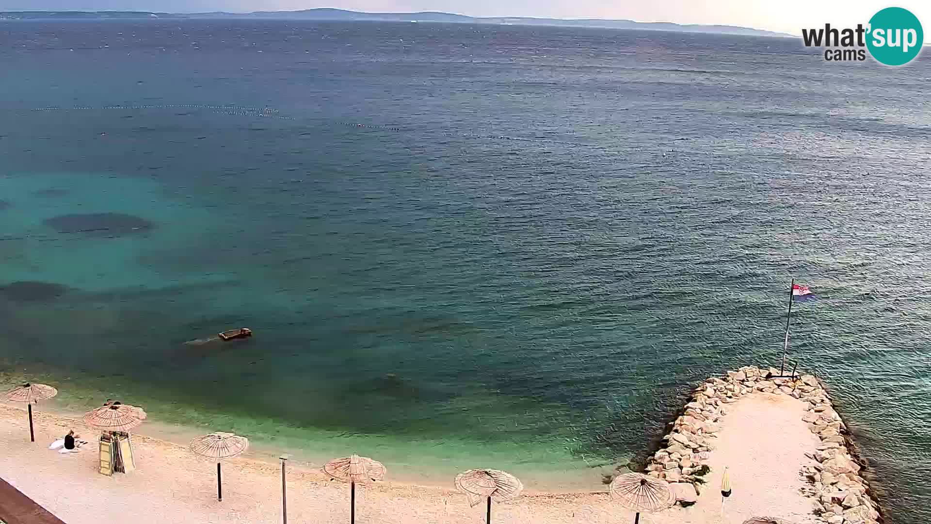 Webcam plage de Podstrana – Vue en direct depuis Hotel Split
