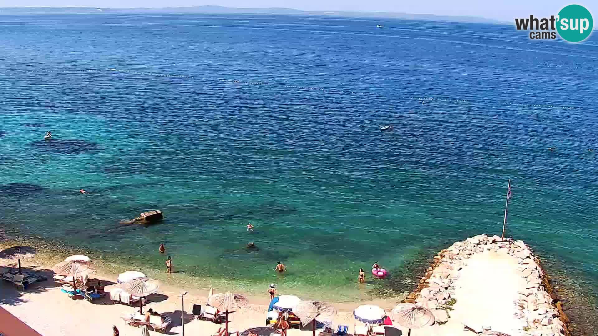 Web kamera Plaža Podstrana – Pogled uživo