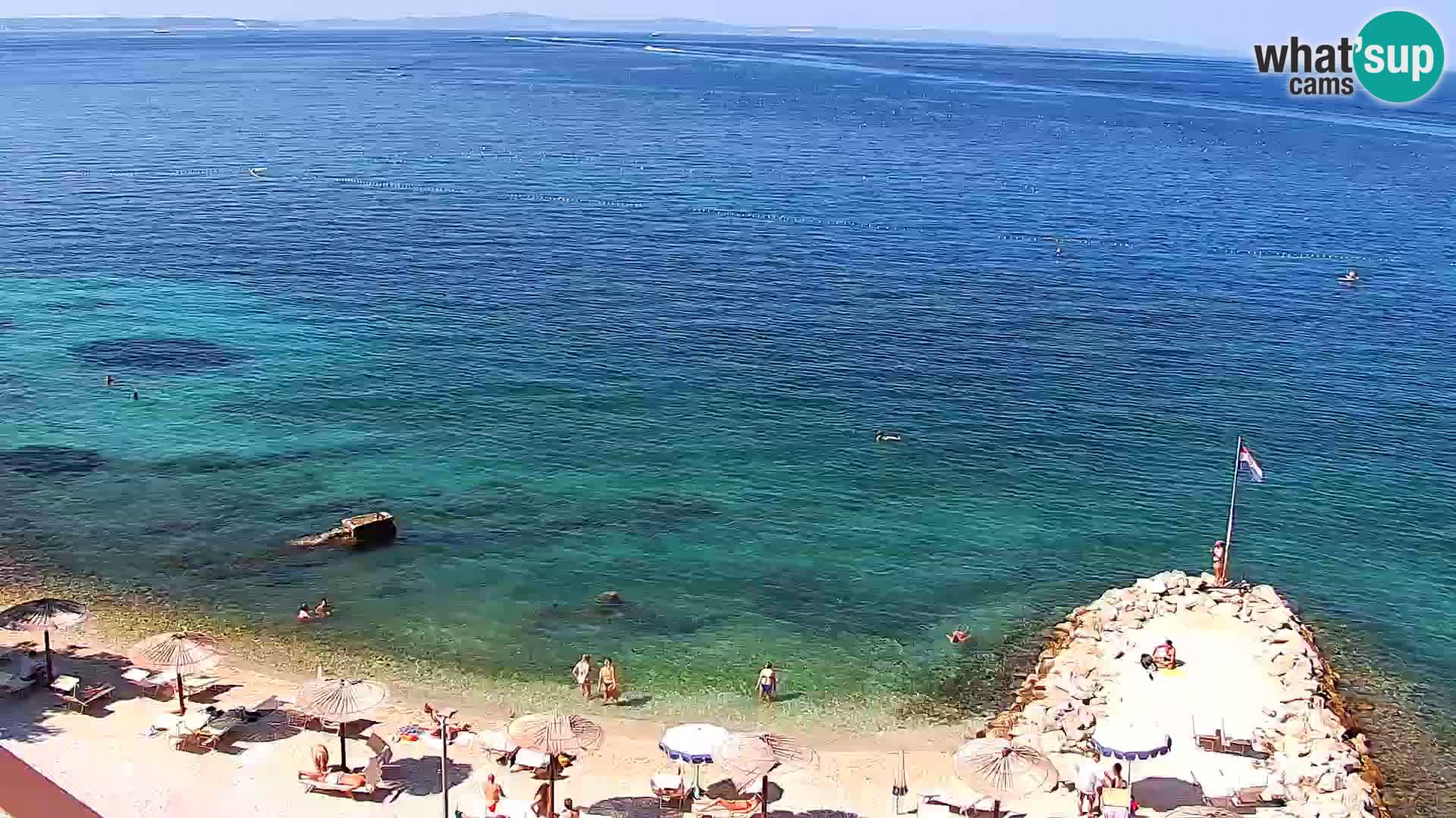Webcam Playa de Podstrana – Vista en directo desde Hotel Split
