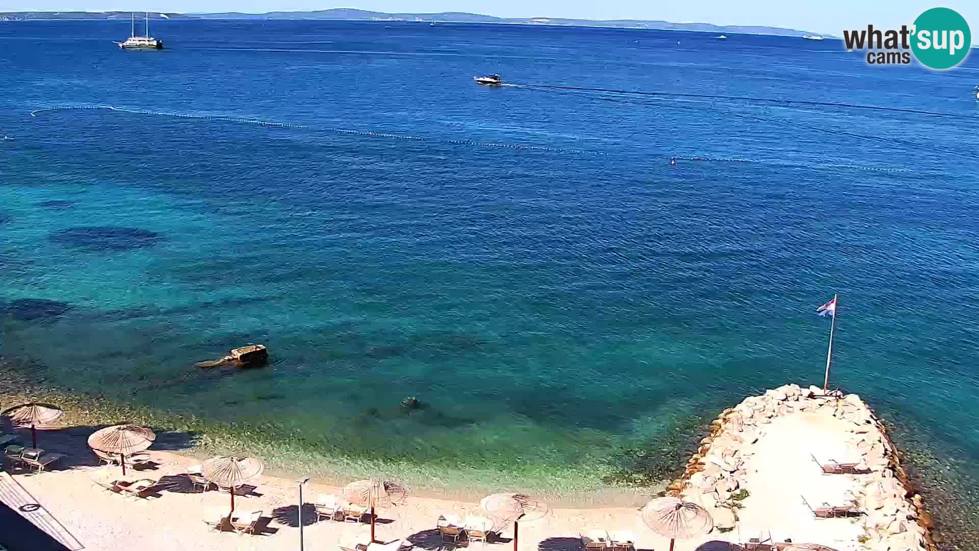 Spletna kamera Plaža Podstrana – Pogled v živo