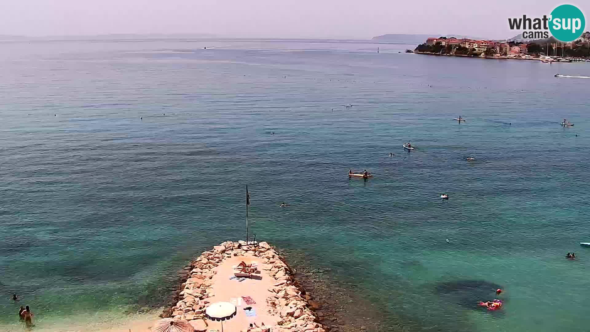 Web kamera Plaža Podstrana – Pogled uživo