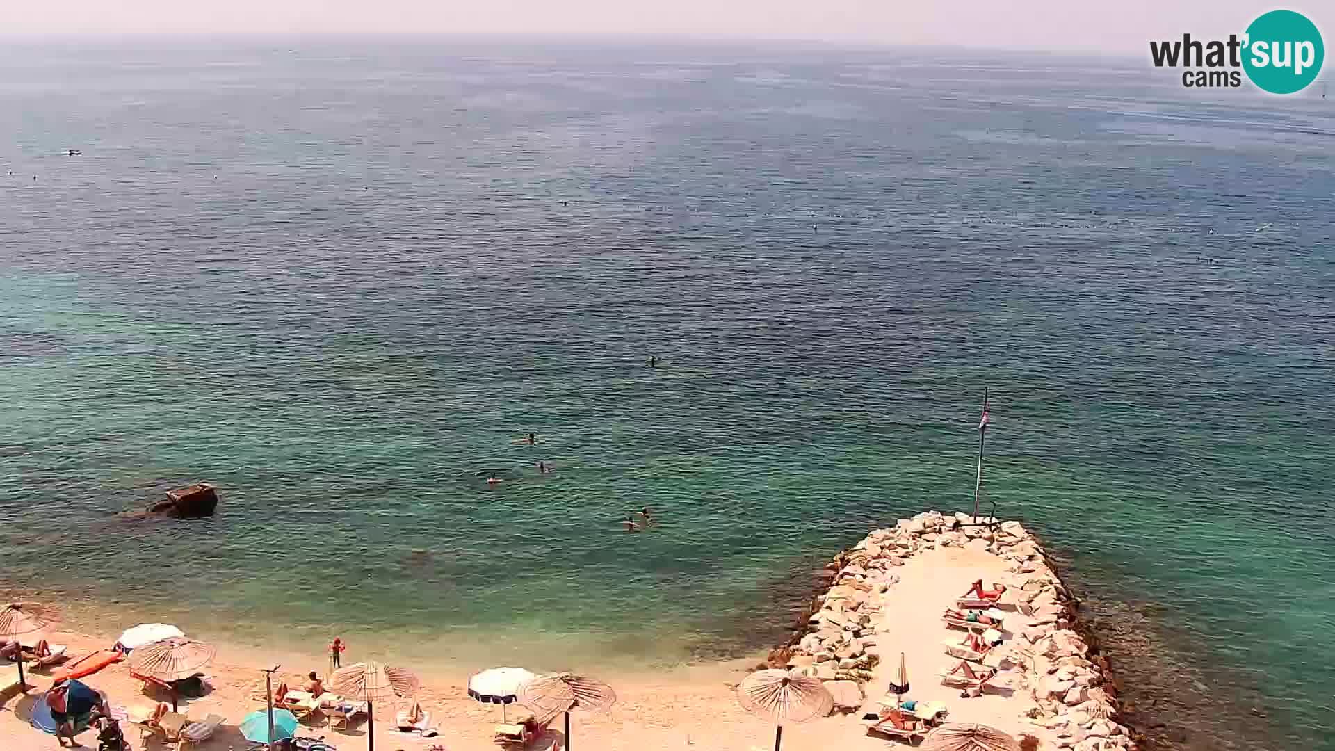 Spletna kamera Plaža Podstrana – Pogled v živo