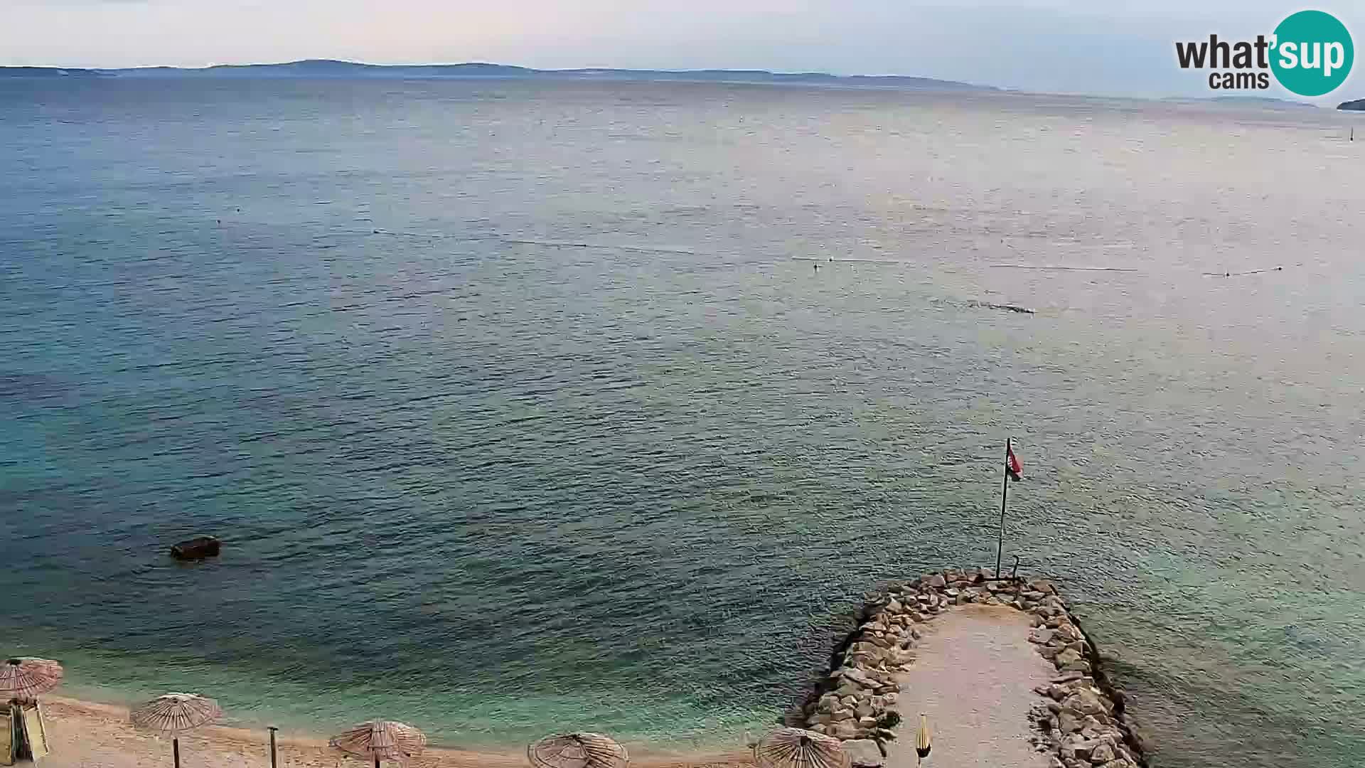 Web kamera Plaža Podstrana – Pogled uživo