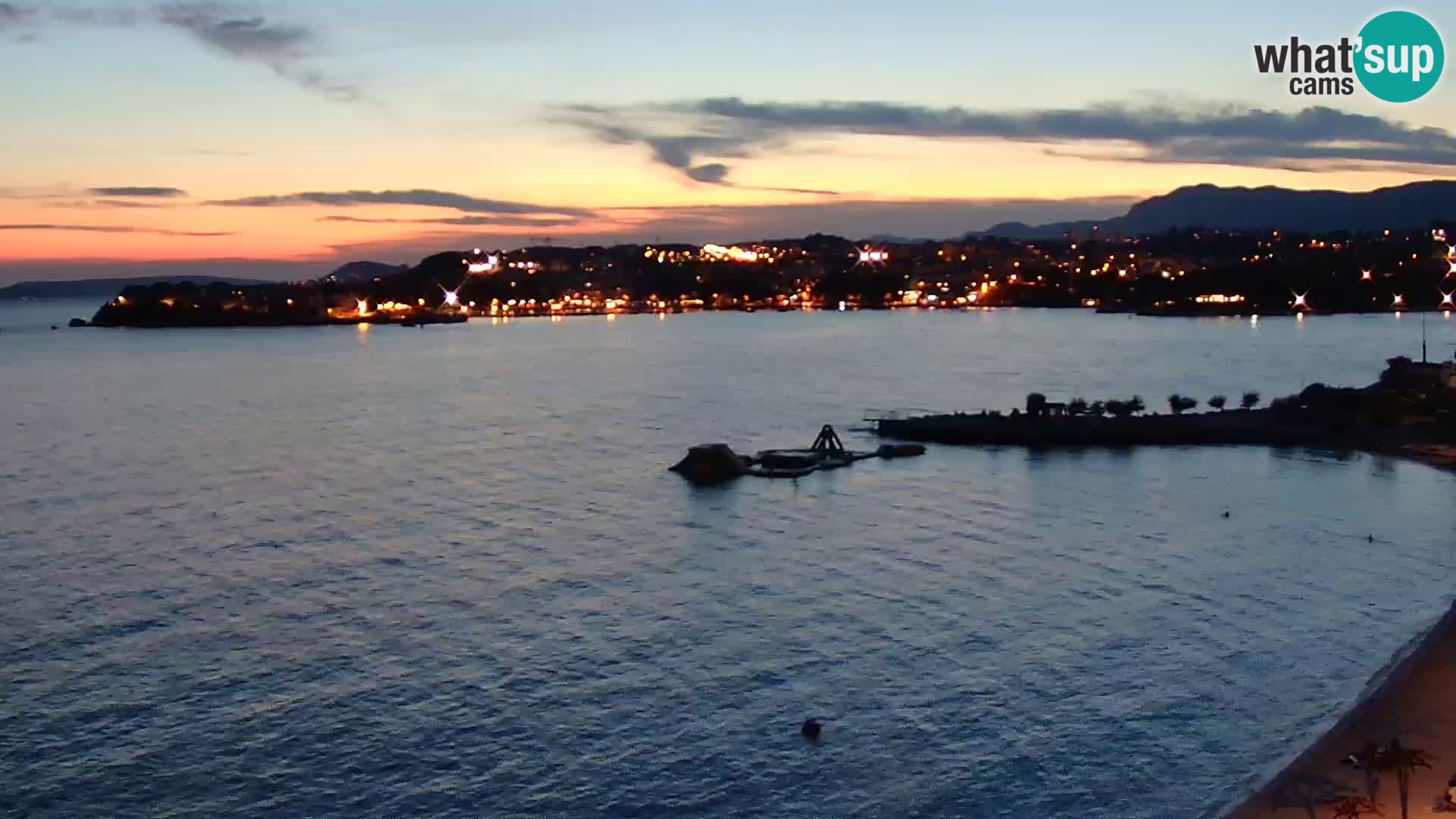 Podstrana Strand Webcam – Liveblick vom Hotel Split