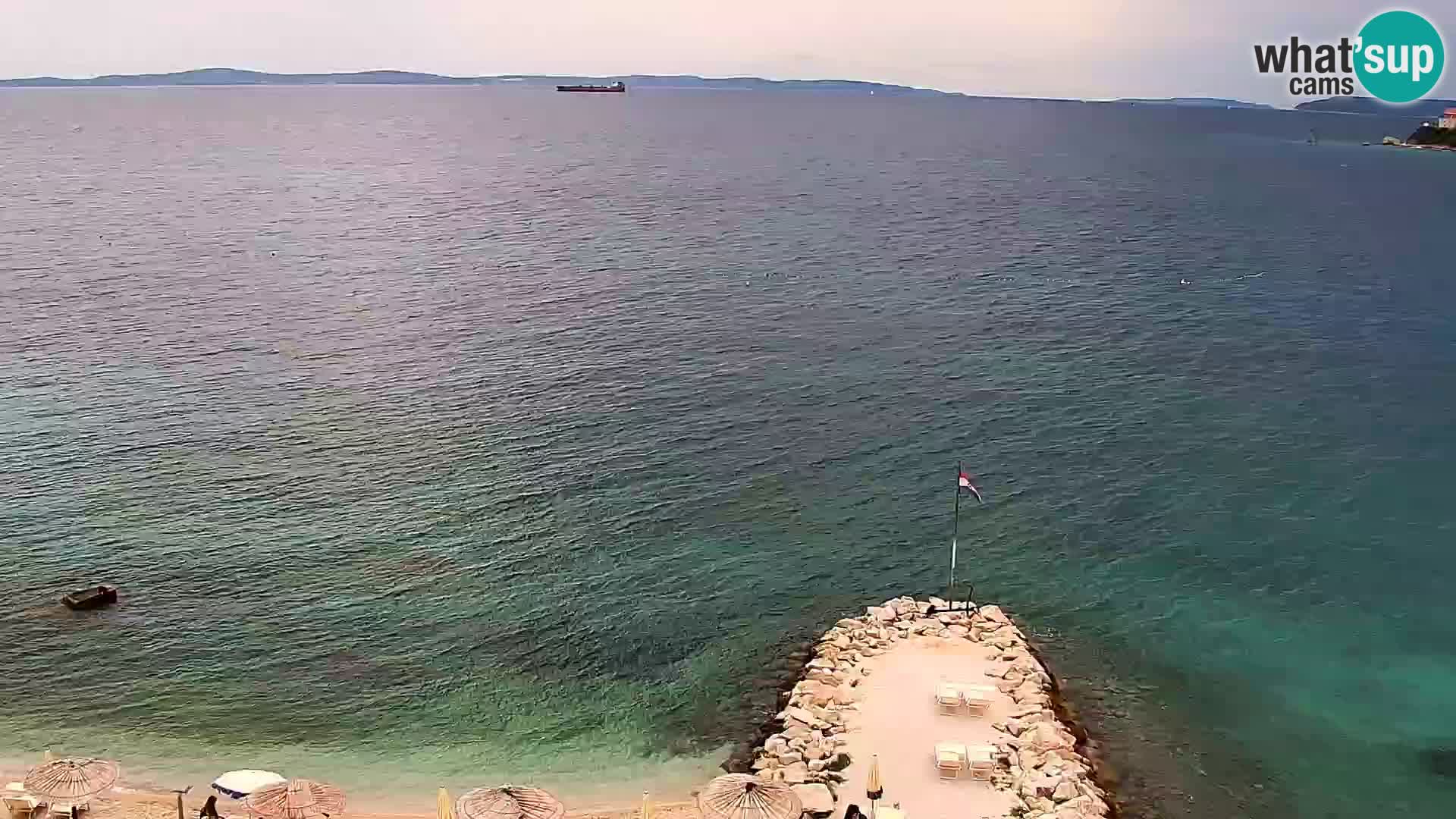 Spletna kamera Plaža Podstrana – Pogled v živo
